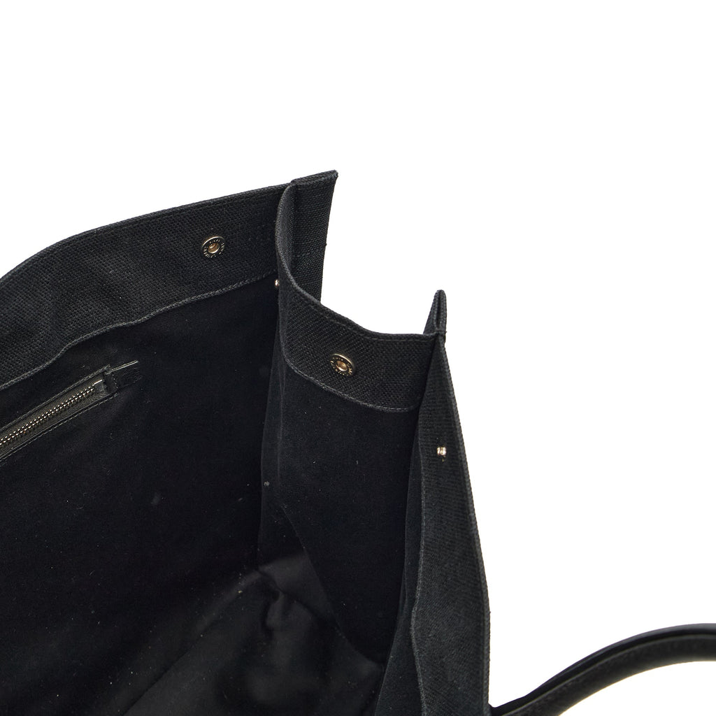 Saint Laurent Tote Rive Gauche Tote in Black, Fabric