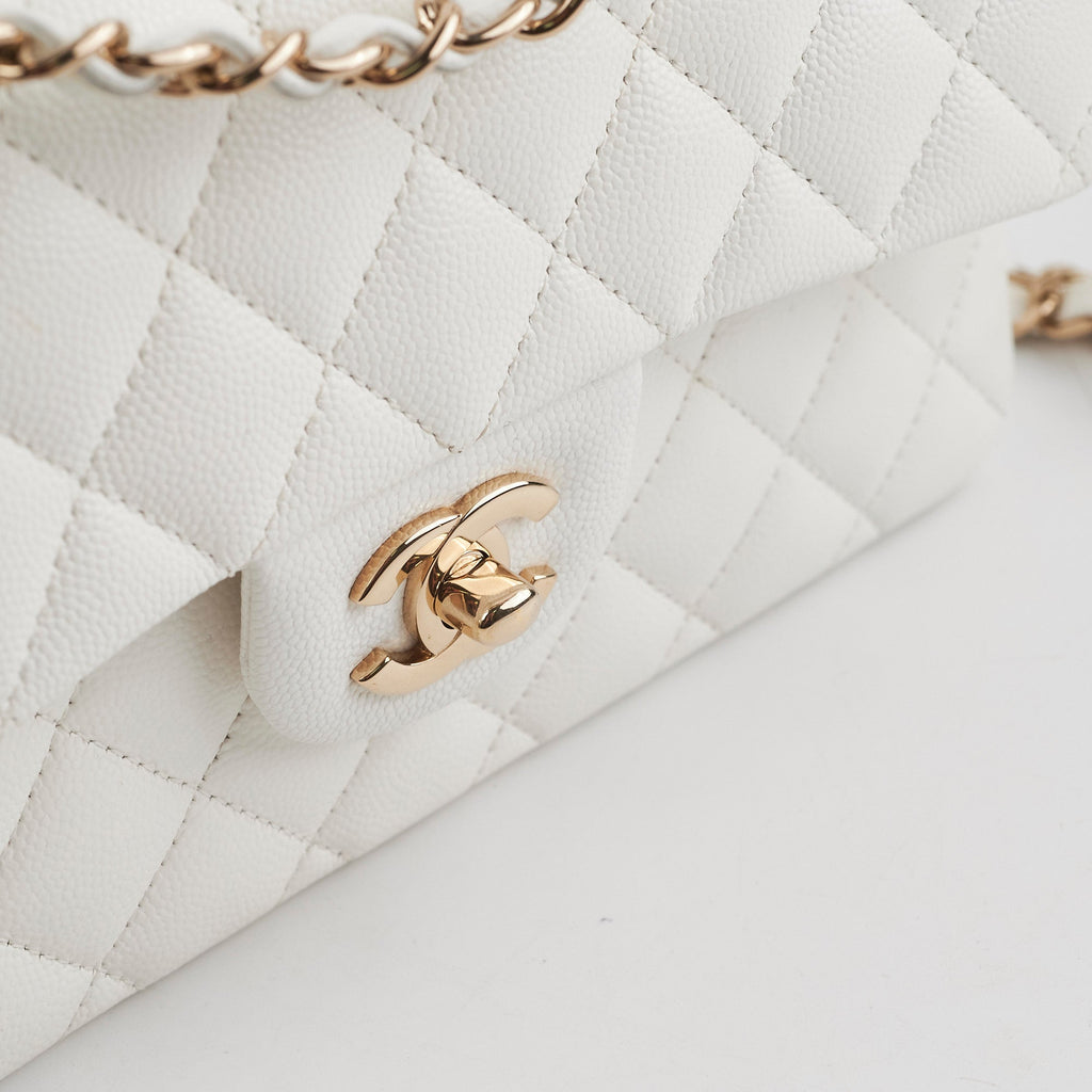 Chanel Classic Flap Small Caviar White
