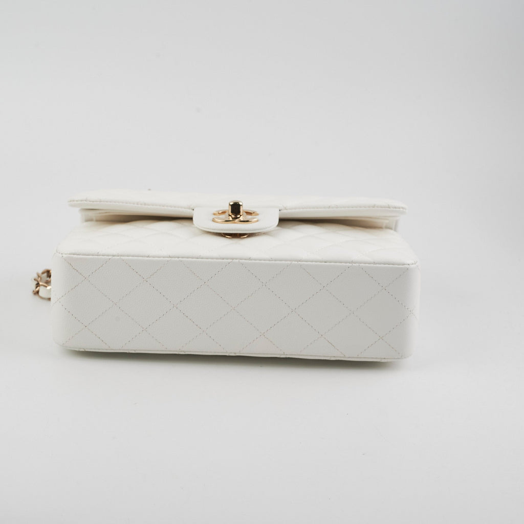 Chanel Classic Flap Small Caviar White