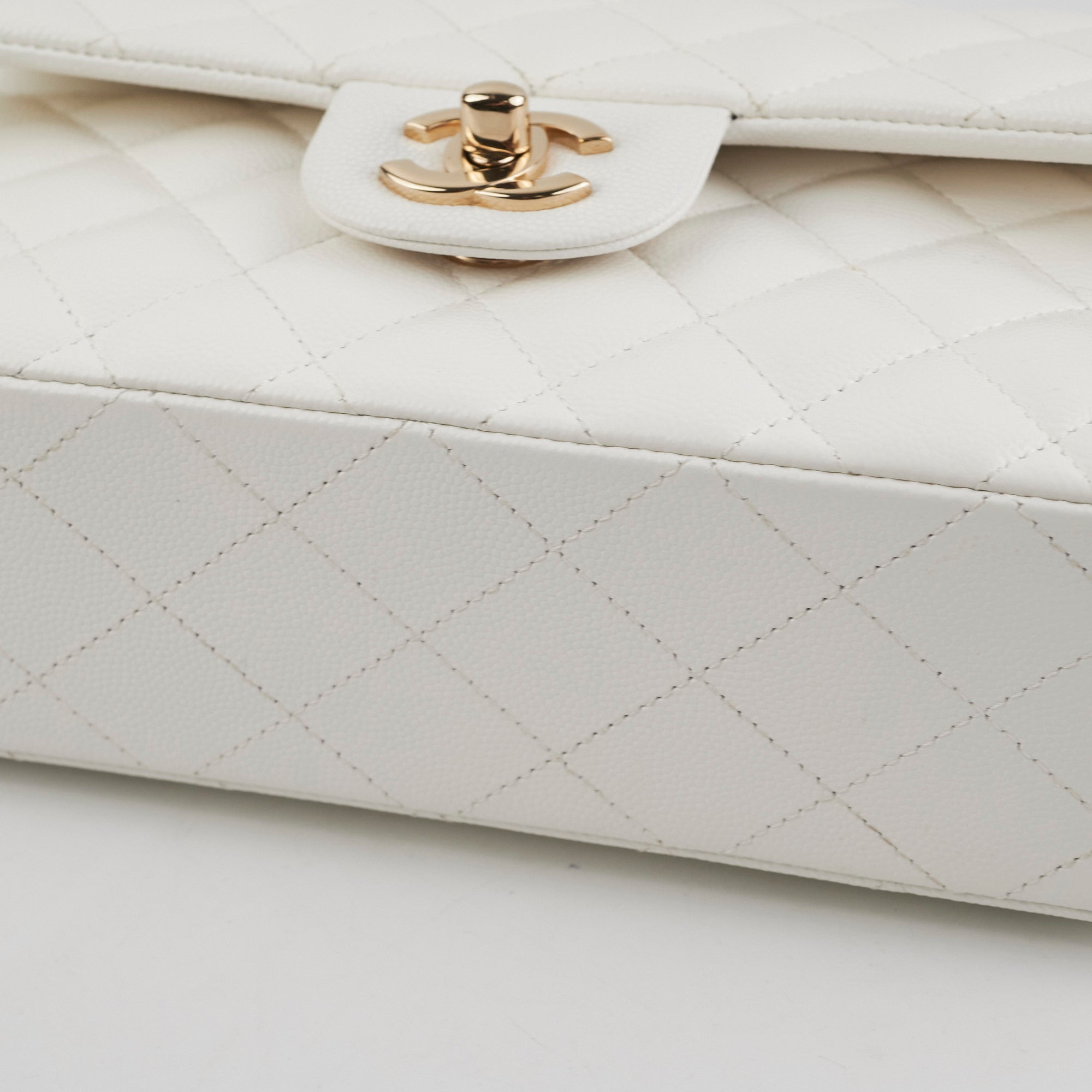Chanel Classic Flap Small Caviar White