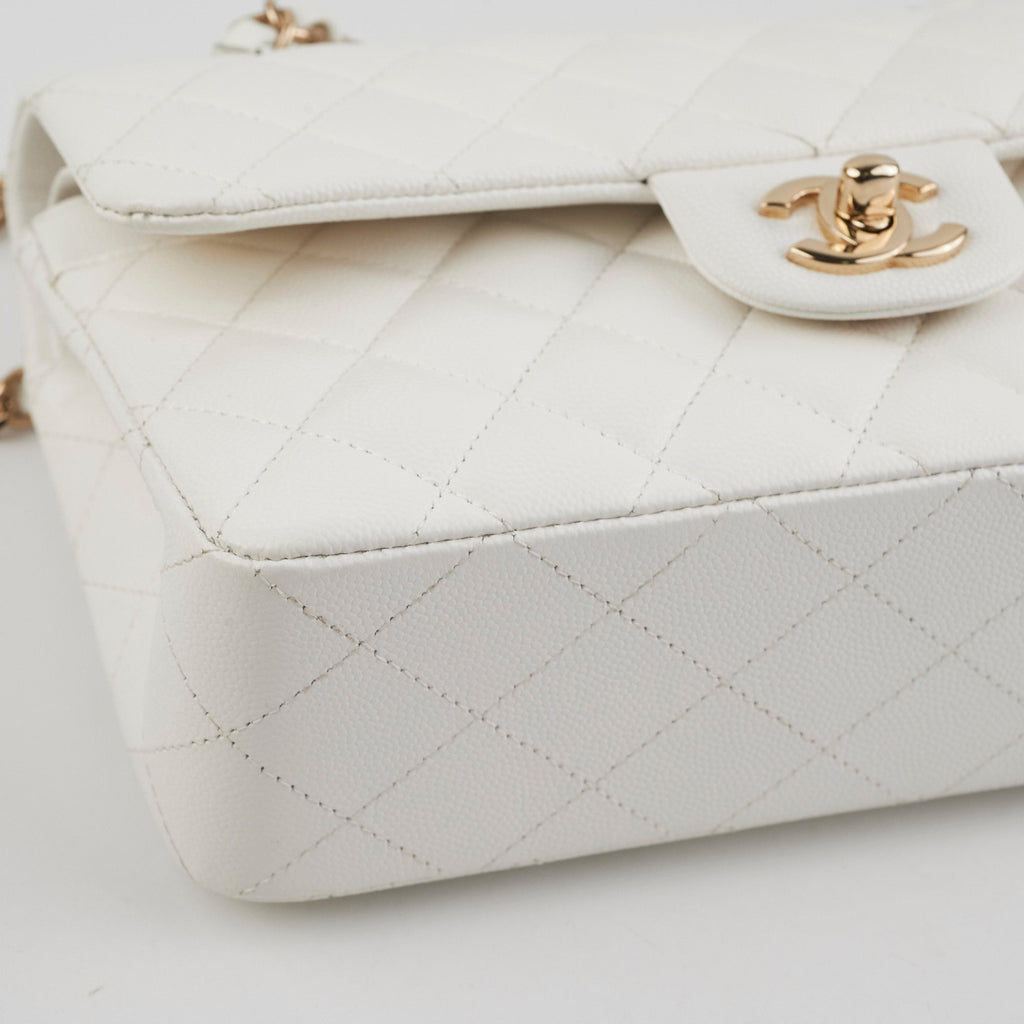 Chanel Classic Flap Small Caviar White
