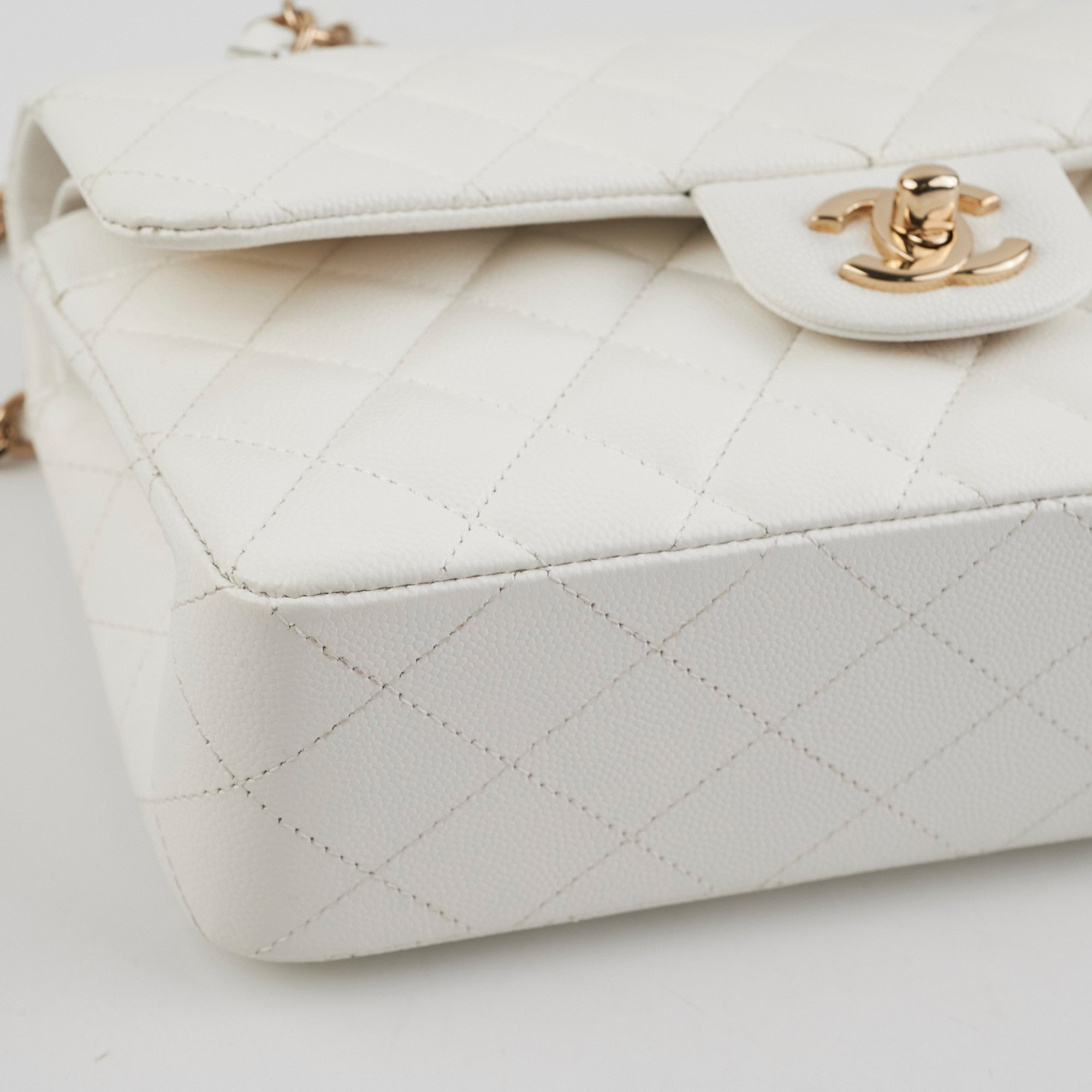 Chanel Classic Flap Small Caviar White