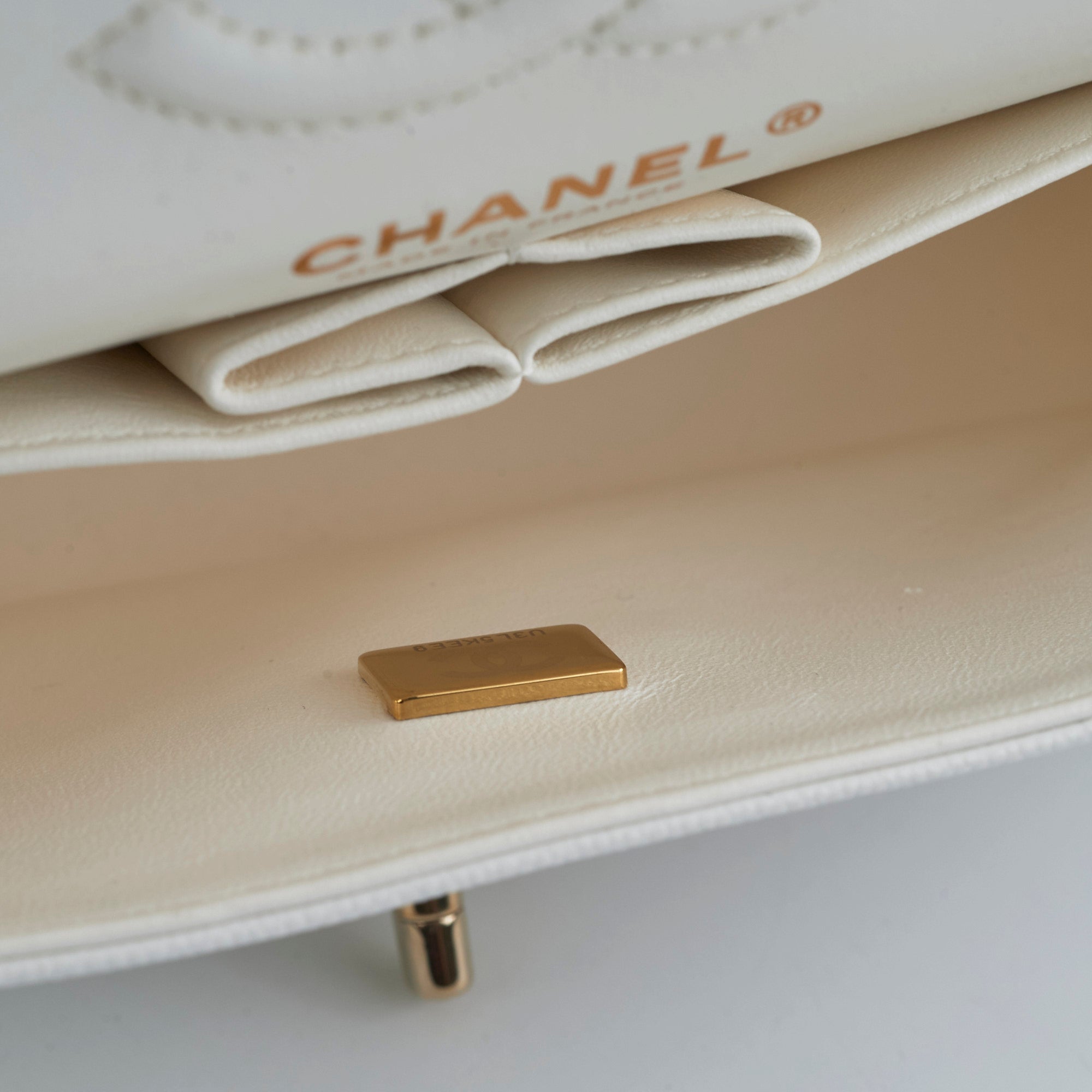 Chanel Classic Flap Small Caviar White