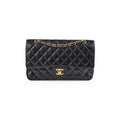Chanel Caviar Medium/Large Double Classic Flap Black 24k Gold Plated Hardware
