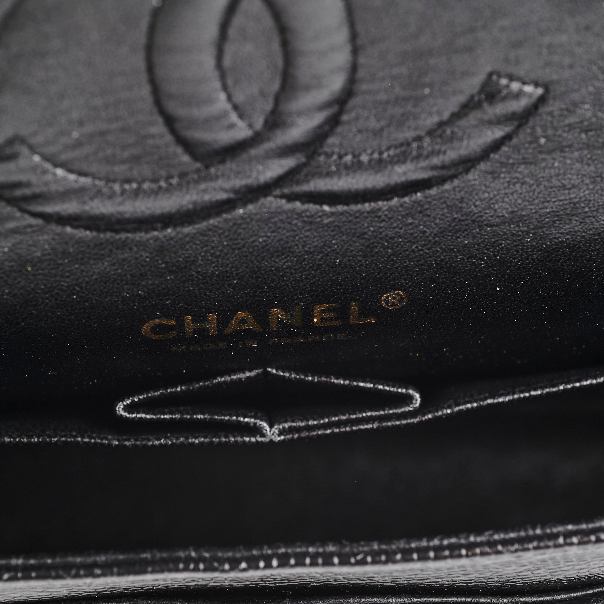 Chanel Caviar Medium/Large Double Classic Flap Black 24k Gold Plated Hardware