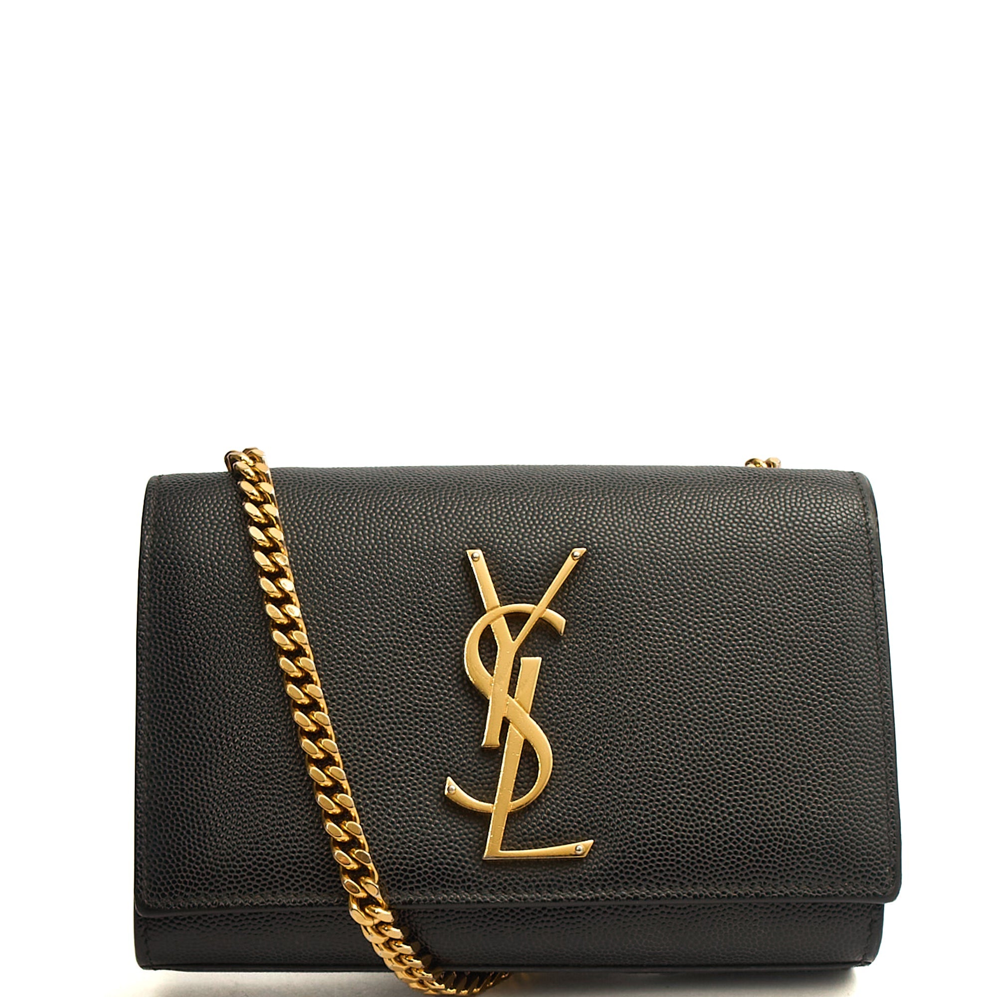 Saint Laurent Kate Mini in Black, Calfskin Leather