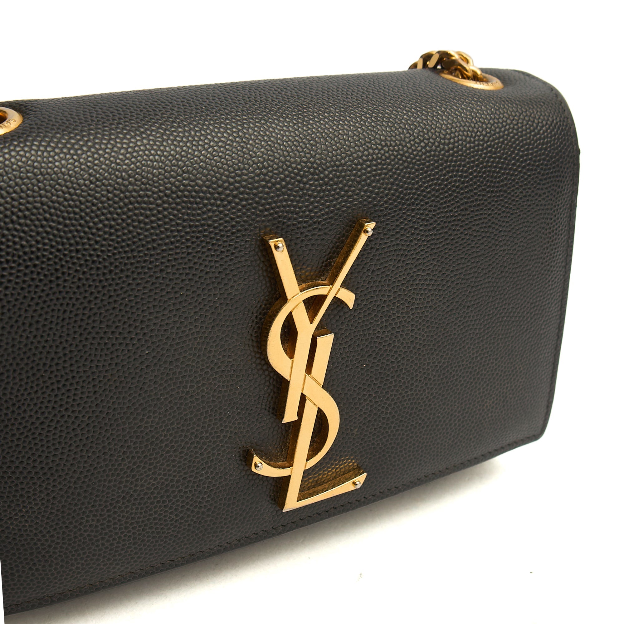 Saint Laurent Kate Mini in Black, Calfskin Leather