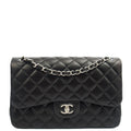 Chanel Shoulder Bag Classic Double Flap - Large in Black, Lambskin Leather