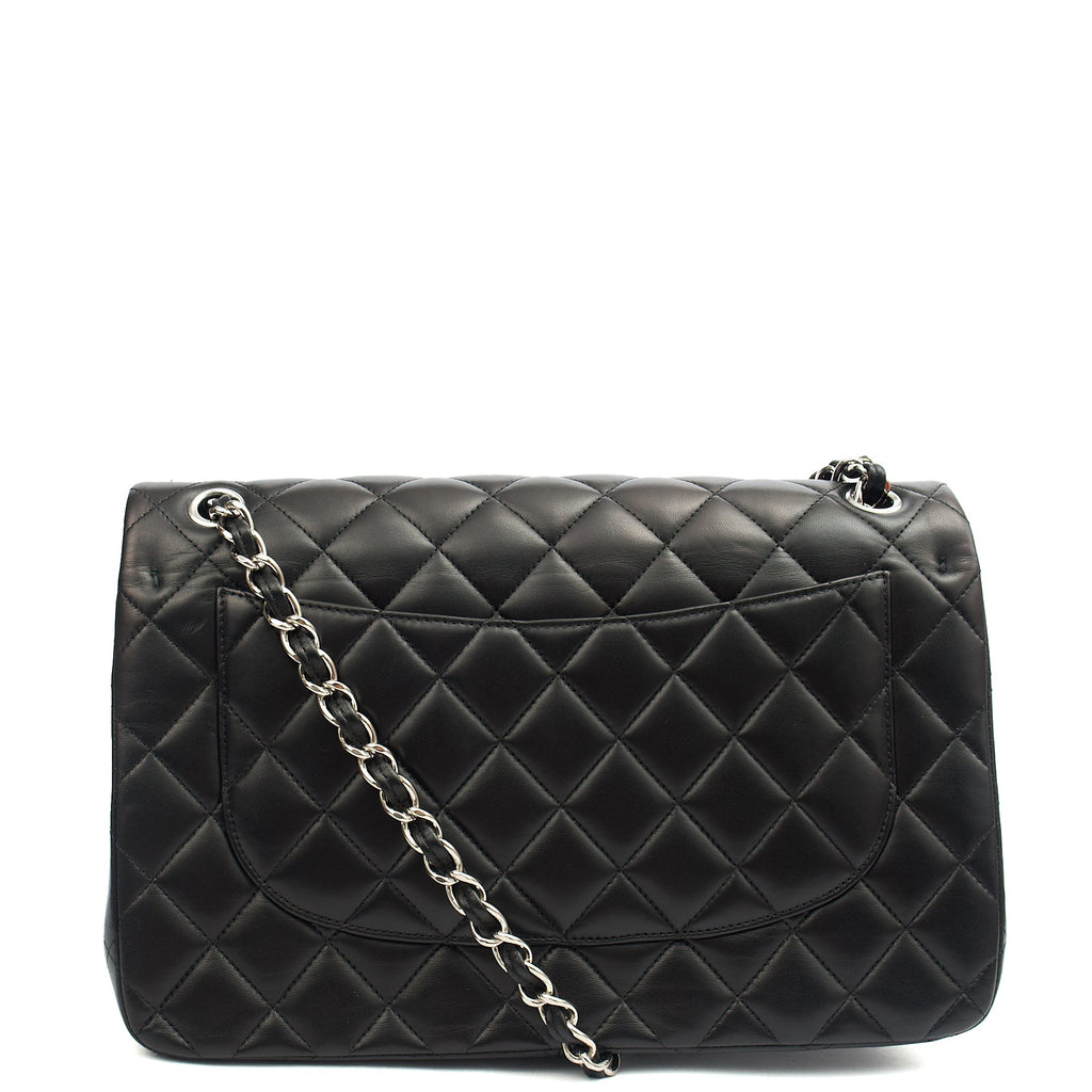 Chanel Shoulder Bag Classic Double Flap - Large in Black, Lambskin Leather