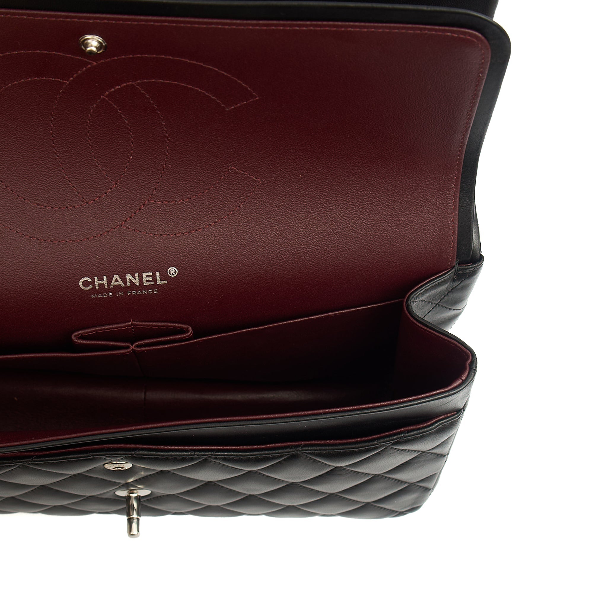 Chanel Shoulder Bag Classic Double Flap - Large in Black, Lambskin Leather