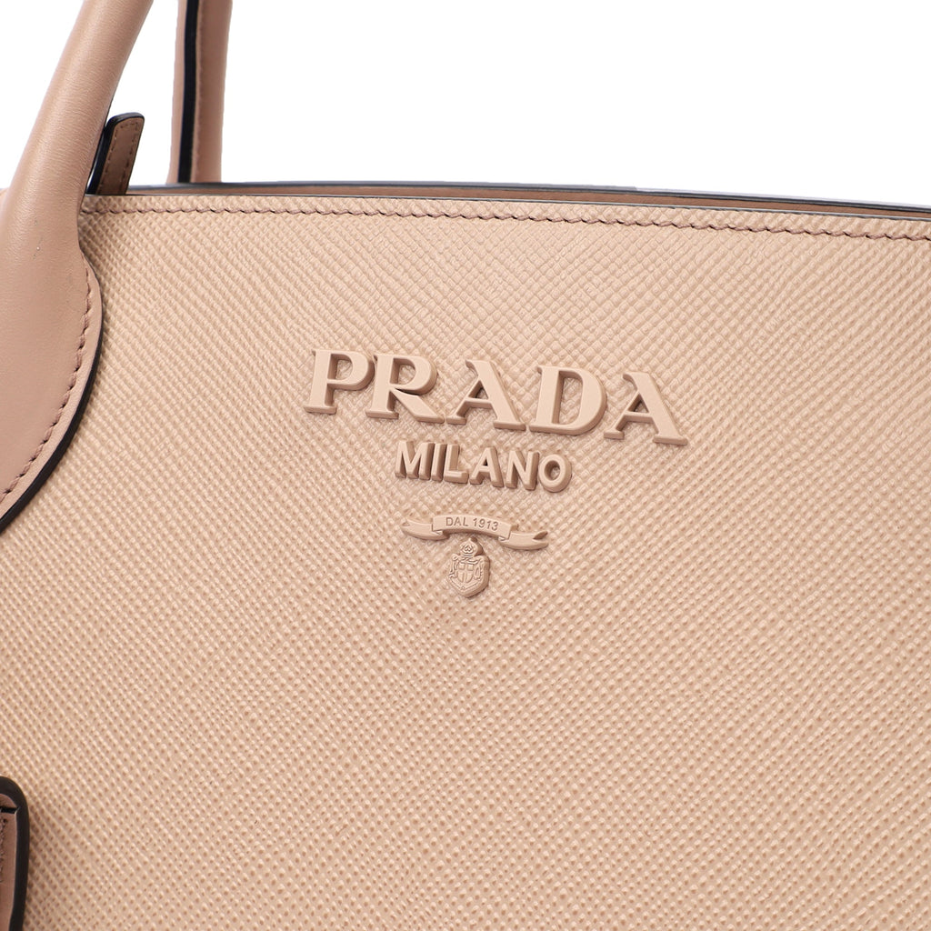 Prada Tote Saffiano Monochrome Bag in Powder Pink, Saffiano Leather