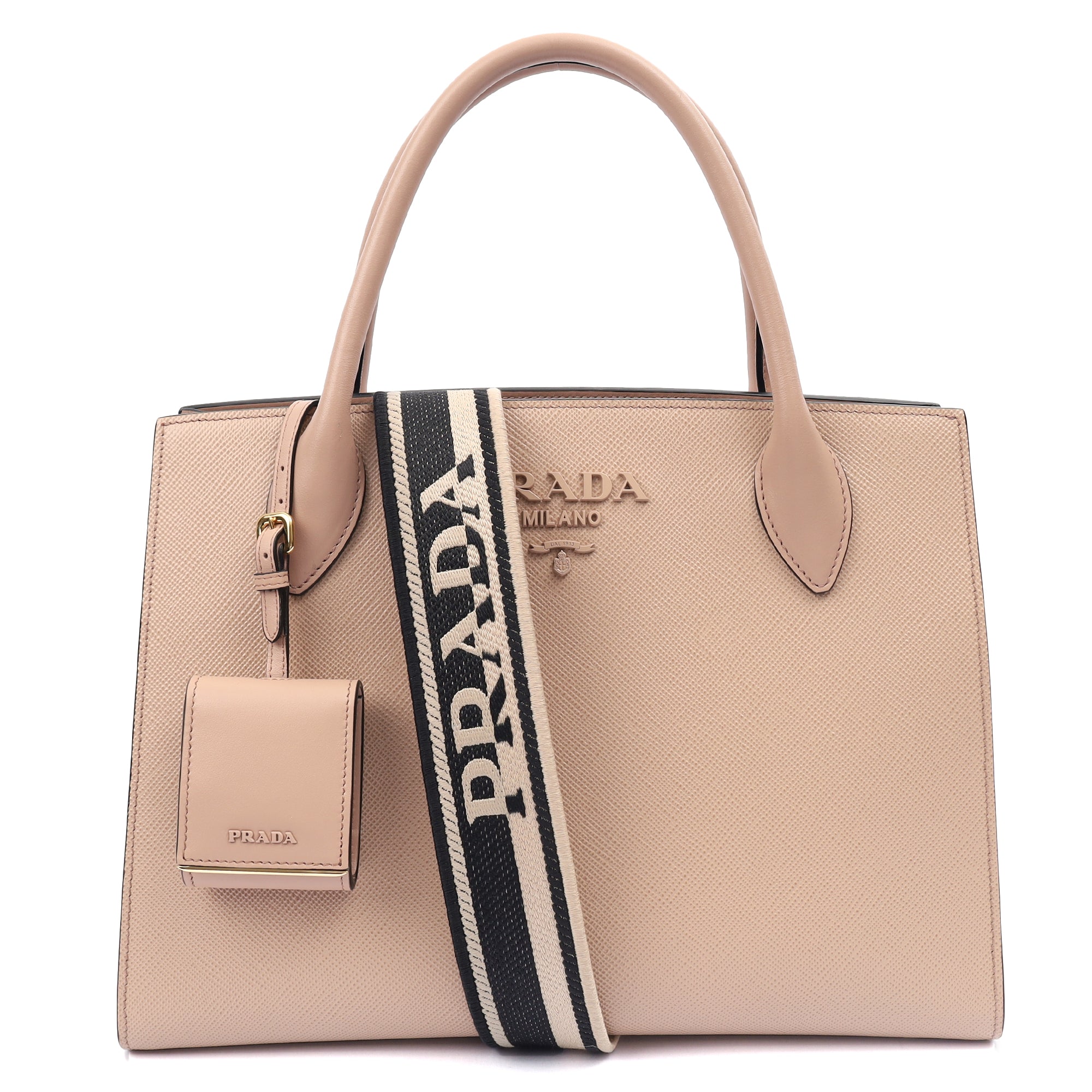 Prada Tote Saffiano Monochrome Bag in Powder Pink, Saffiano Leather