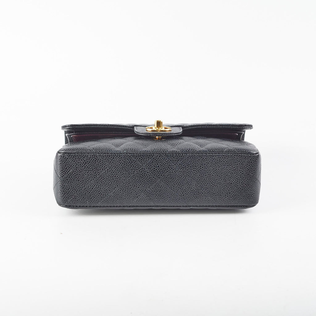 Chanel Small Classic Flap Caviar Black - Microchipped
