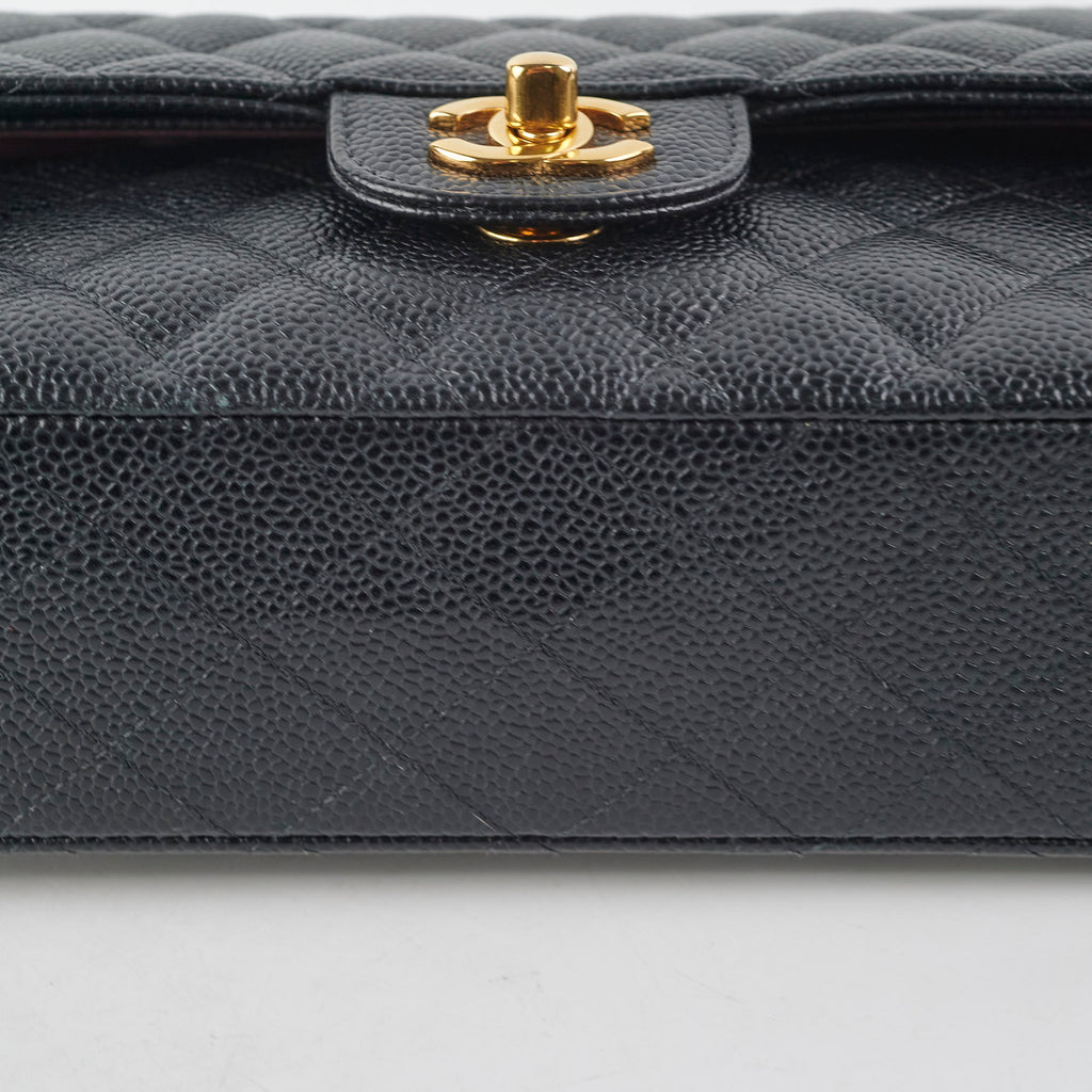 Chanel Small Classic Flap Caviar Black - Microchipped