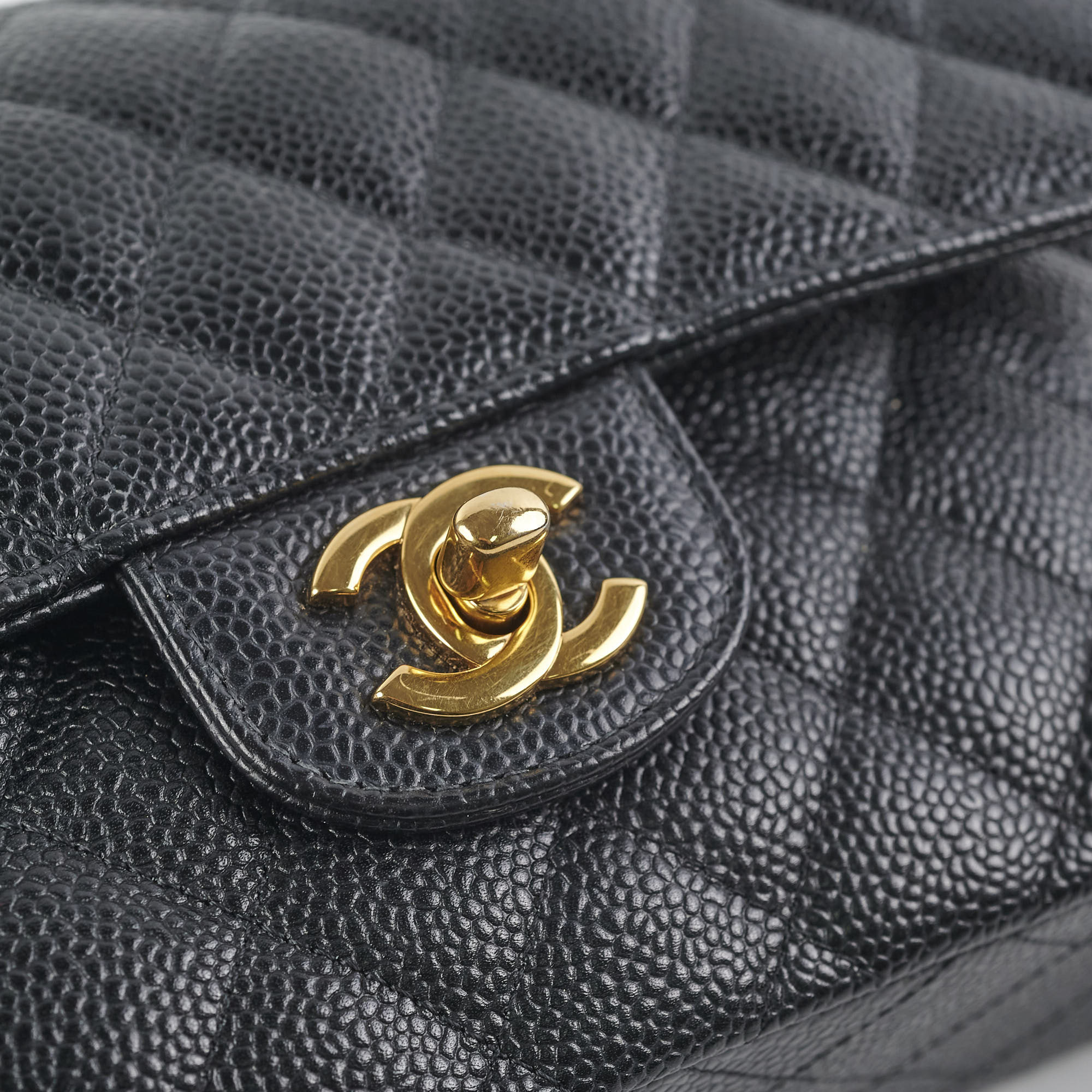 Chanel Small Classic Flap Caviar Black - Microchipped