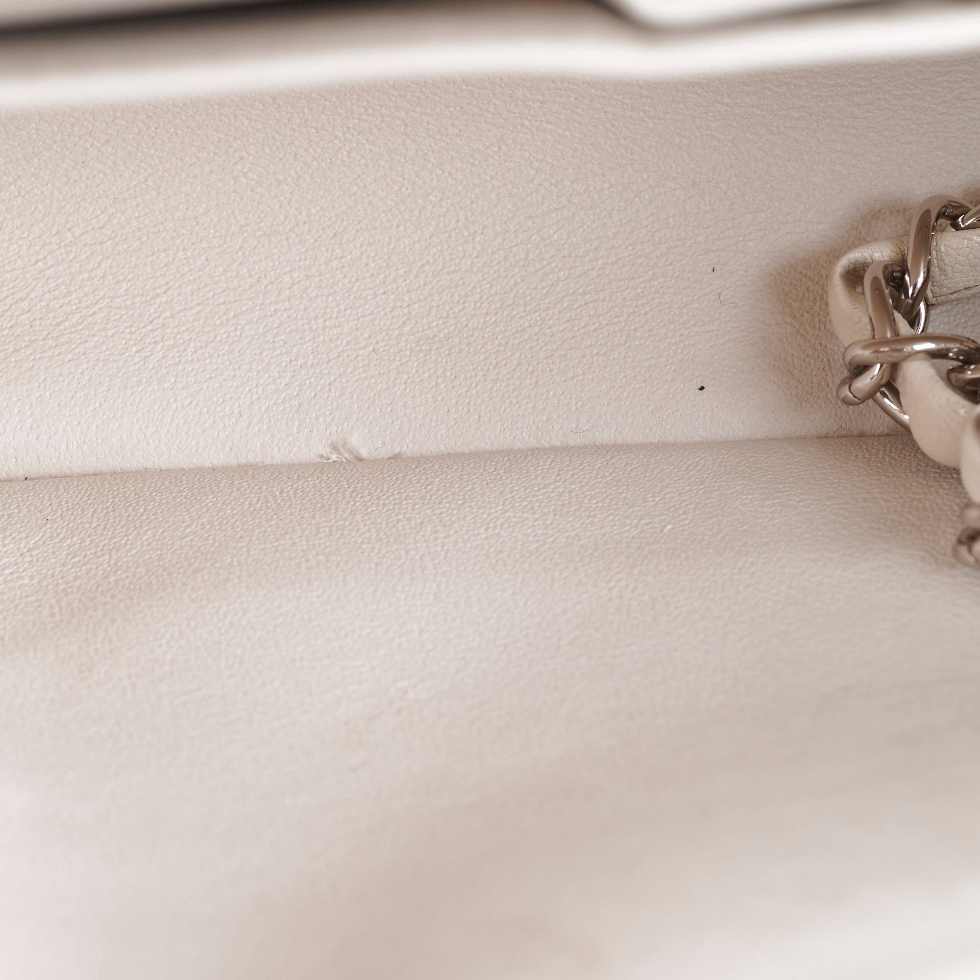 Chanel Classic Flap Small Lambskin Chevron Cream - Series 31