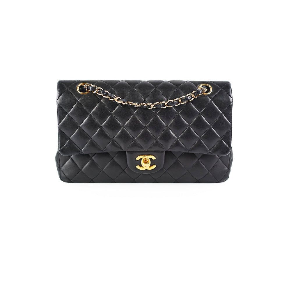 Chanel Classic Flap Medium Large Black Lambskin
