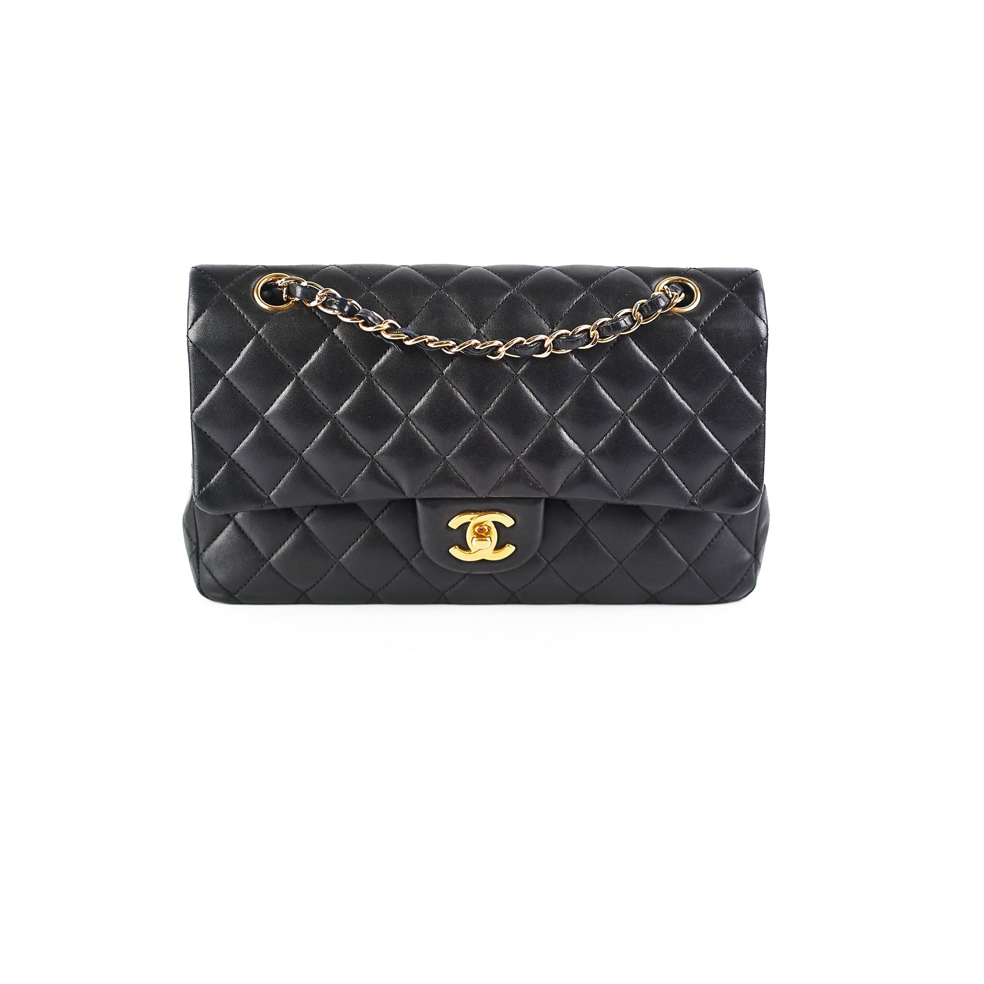 Chanel Classic Flap Medium Large Black Lambskin