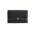 Chanel Classic Flap Wallet Black Caviar (microchip)