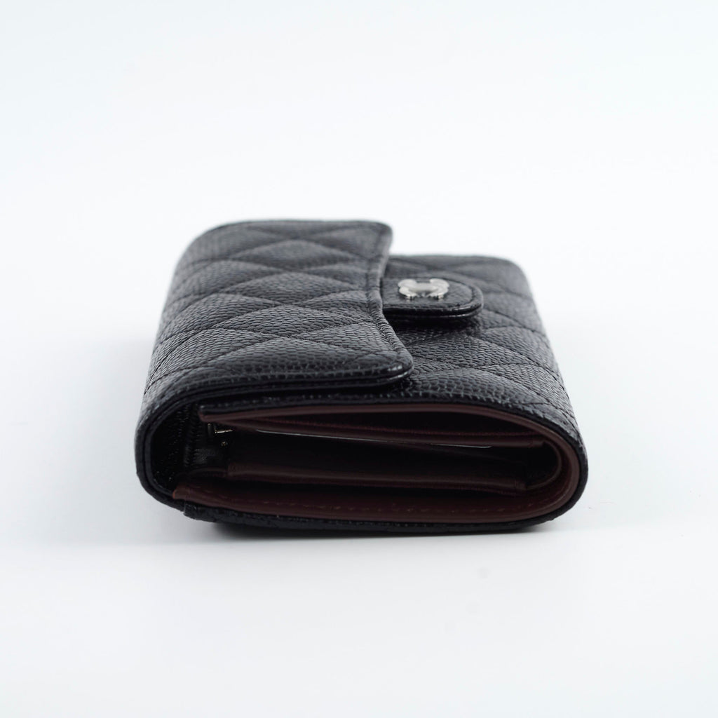 Chanel Classic Flap Wallet Black Caviar (microchip)