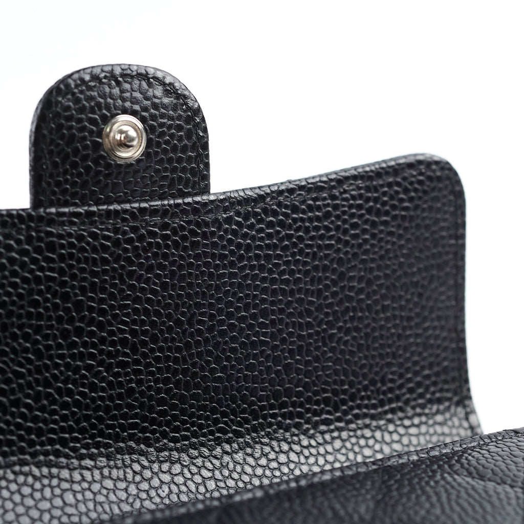 Chanel Classic Flap Wallet Black Caviar (microchip)