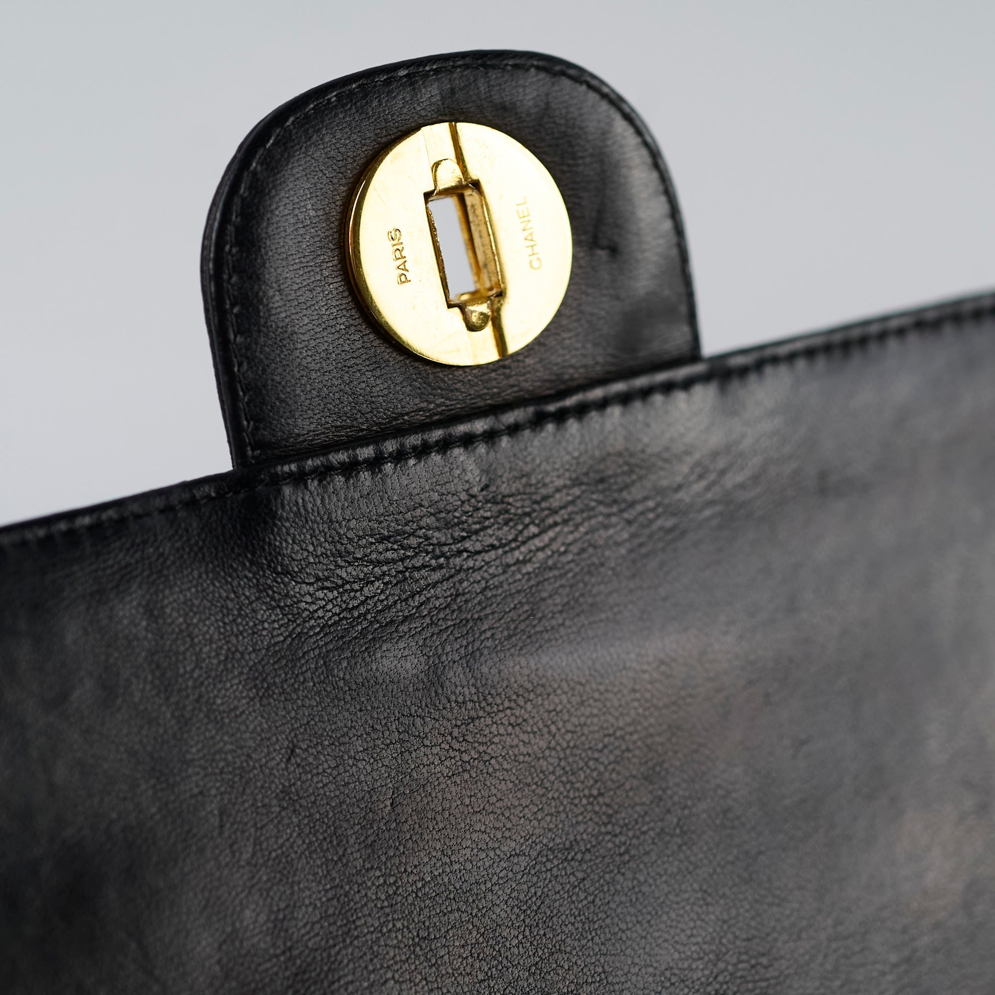 Chanel Vintage Medium Classic Flap Bag Black