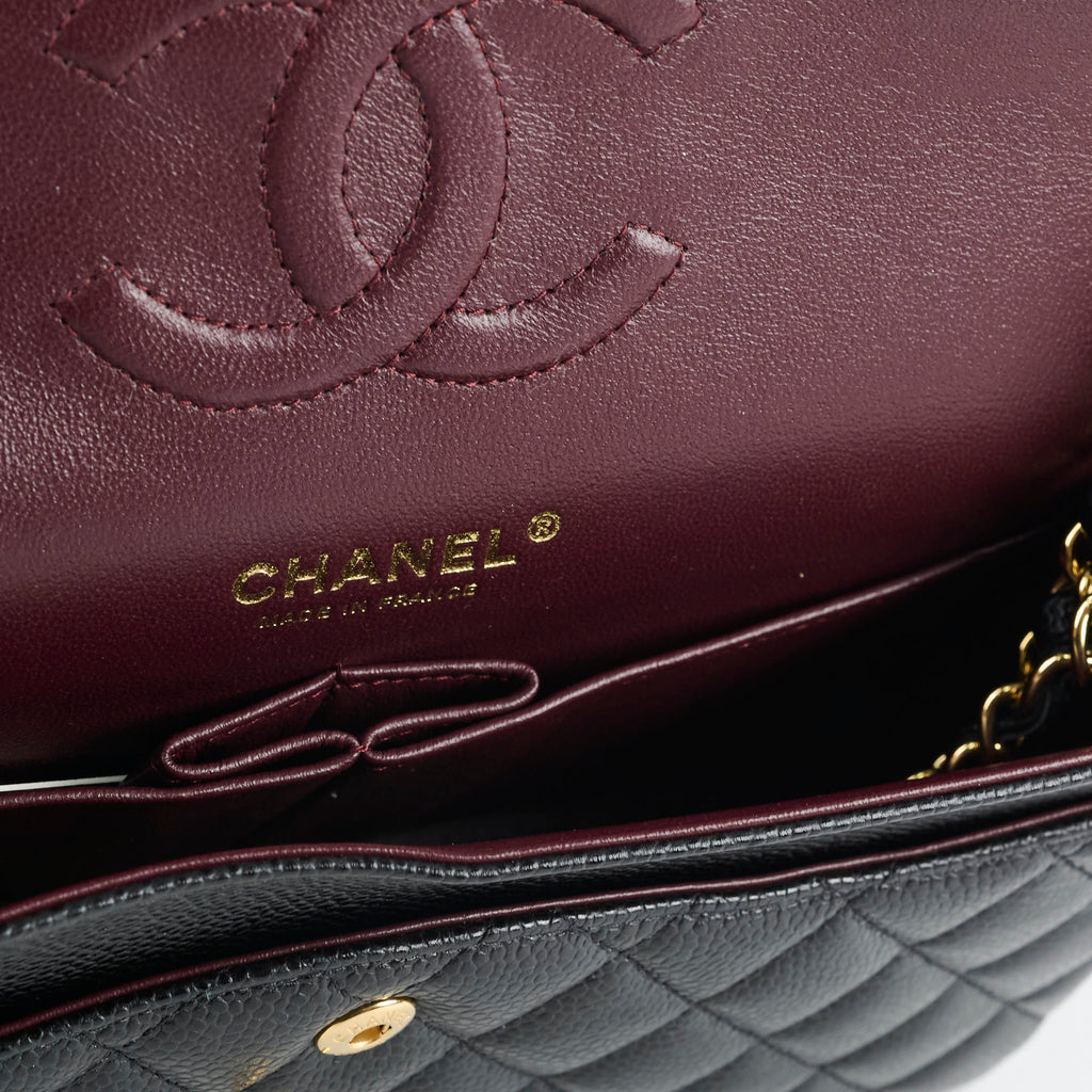 Chanel Medium Classic Flap Black Caviar GHW 25 series