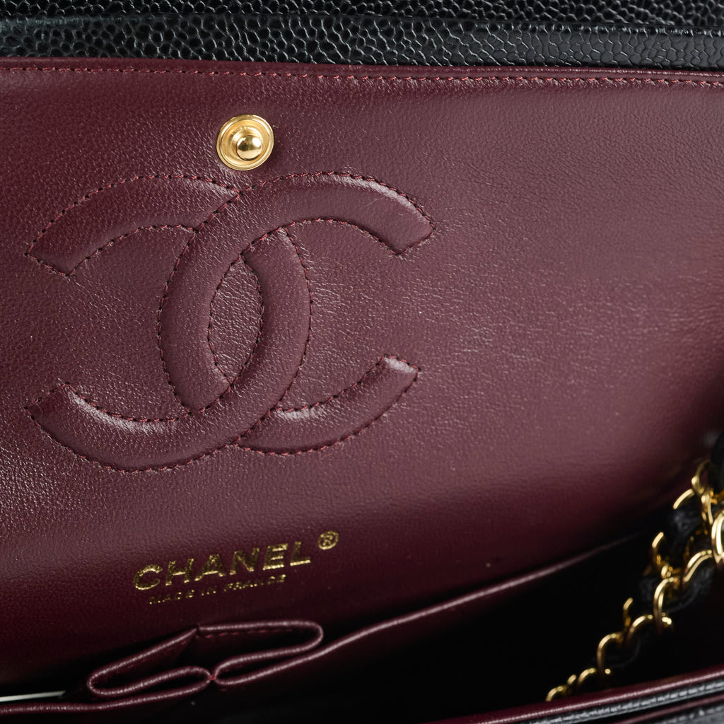Chanel Medium Classic Flap Black Caviar GHW 25 series