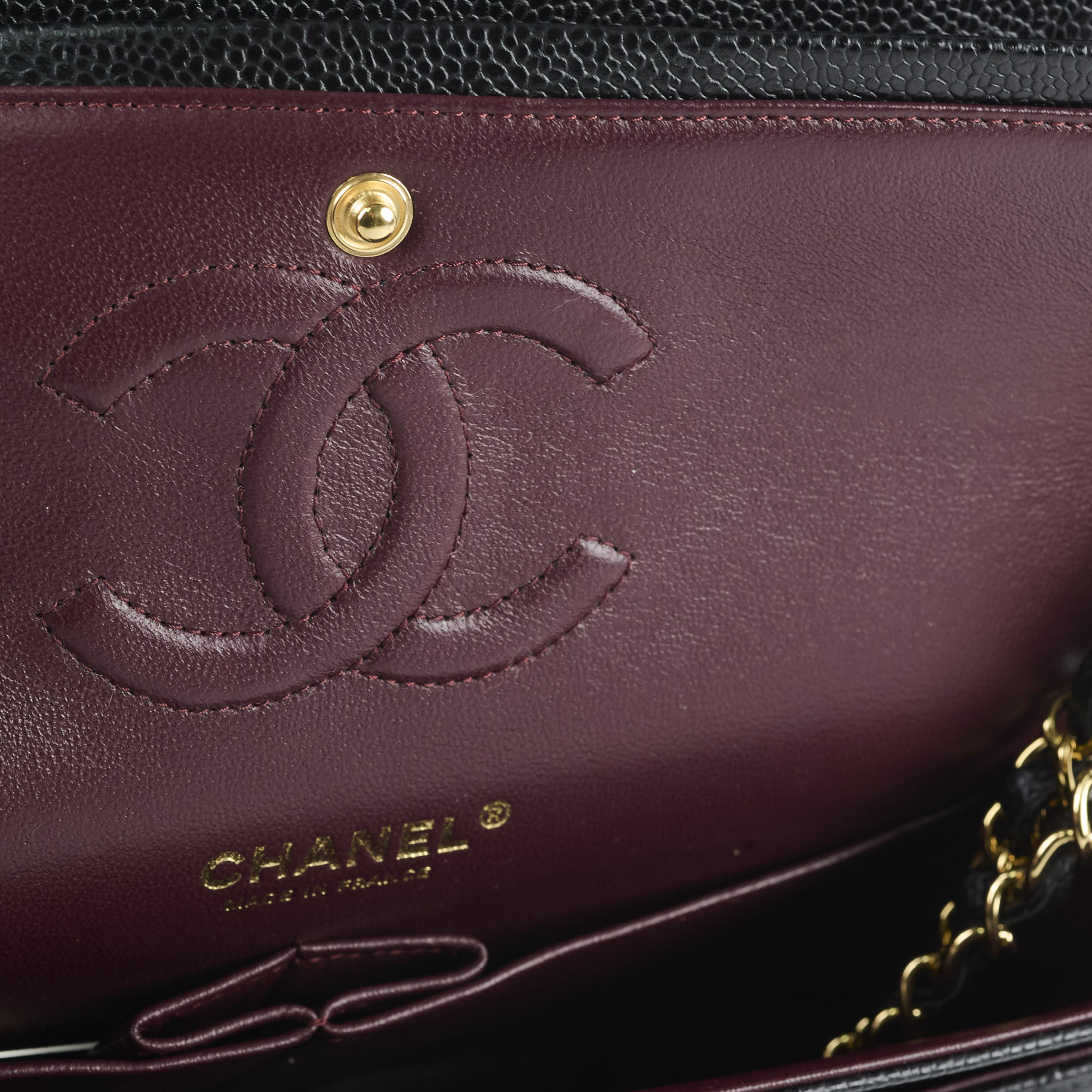 Chanel Medium Classic Flap Black Caviar GHW 25 series