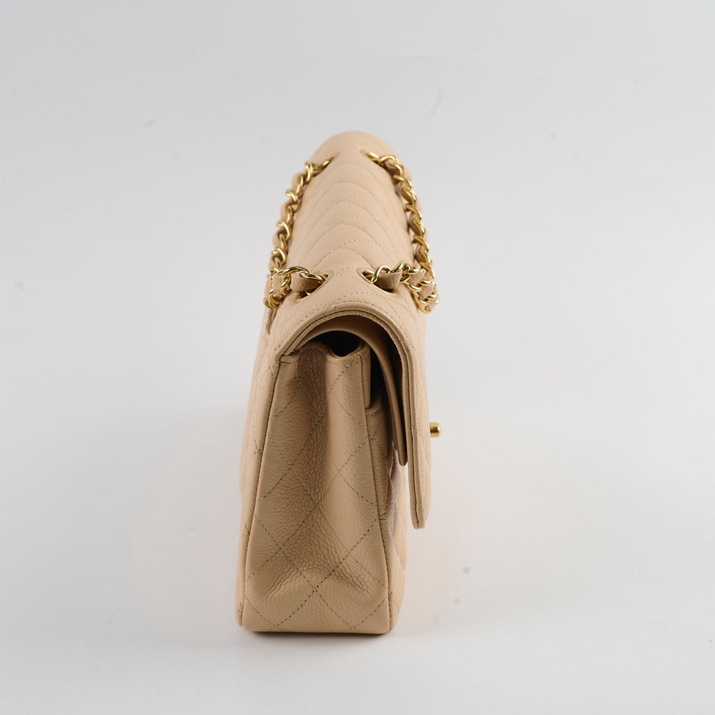 Chanel Classic Flap Medium/Large M/L Caviar Beige
