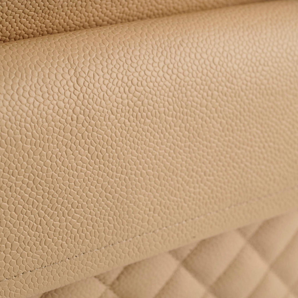 Chanel Classic Flap Medium/Large M/L Caviar Beige