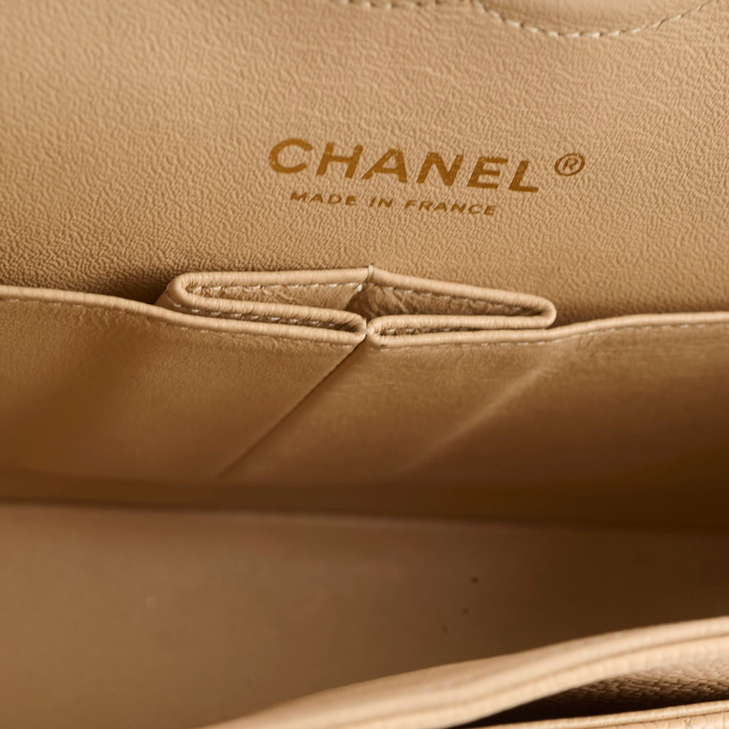 Chanel Classic Flap Medium/Large M/L Caviar Beige