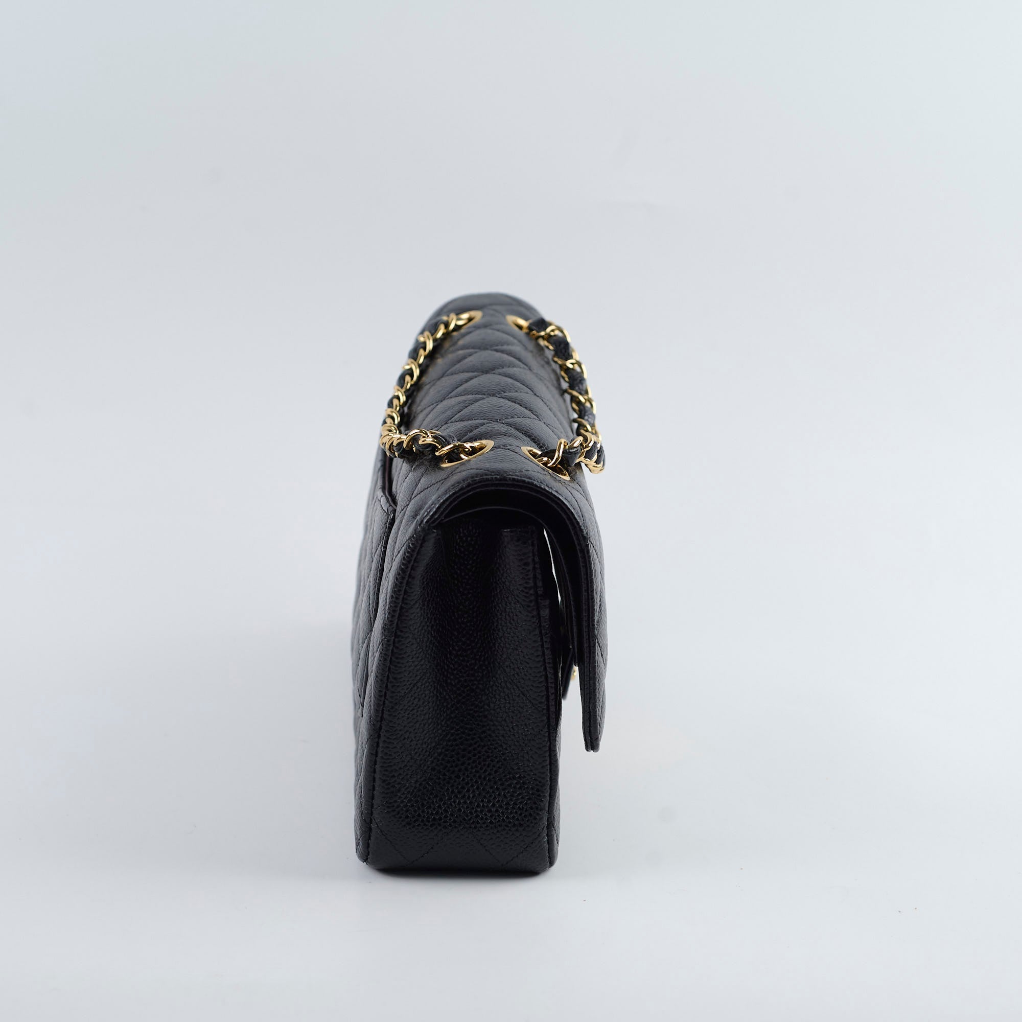 Chanel Medium M/L Caviar Classic Flap Black 24 series