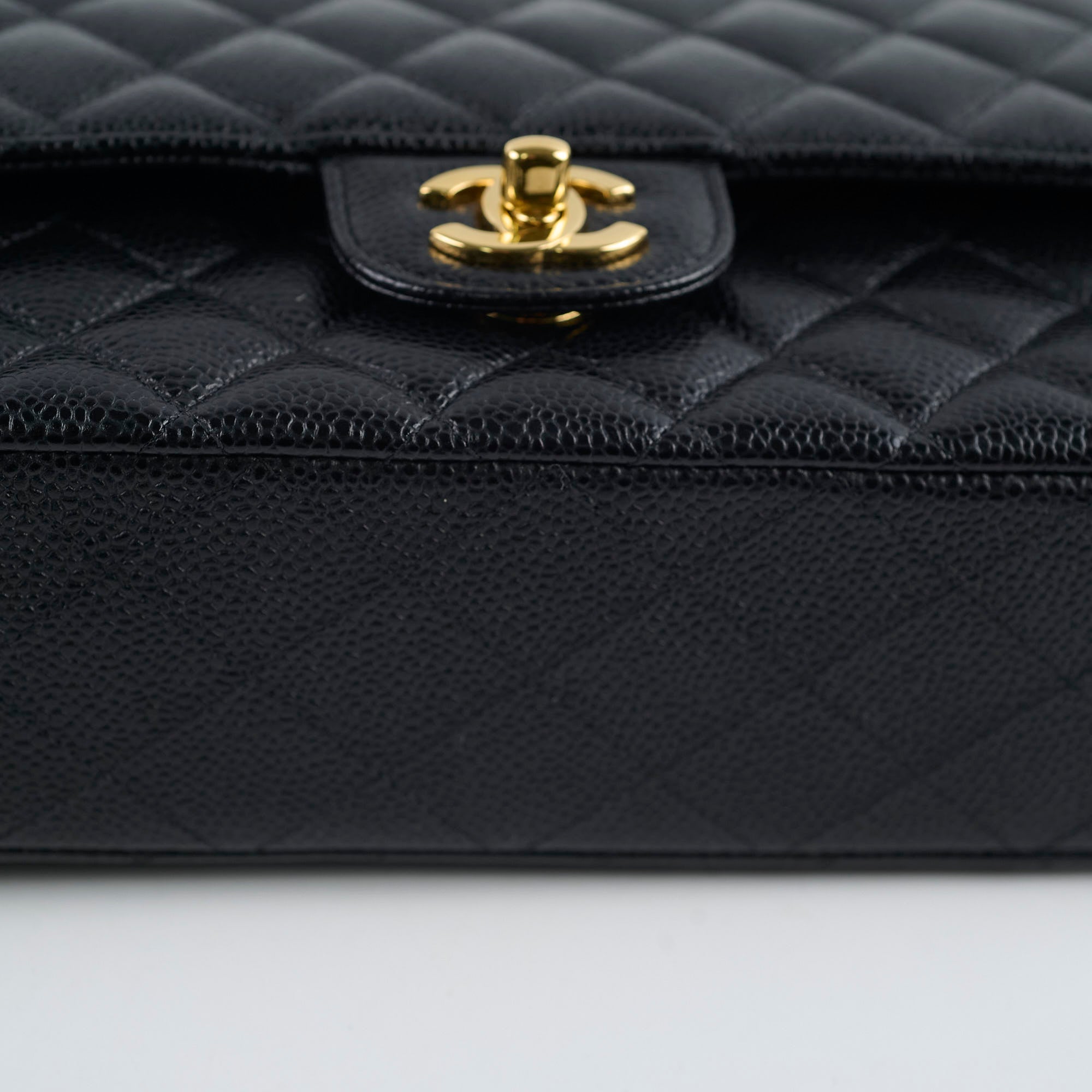 Chanel Medium M/L Caviar Classic Flap Black 24 series