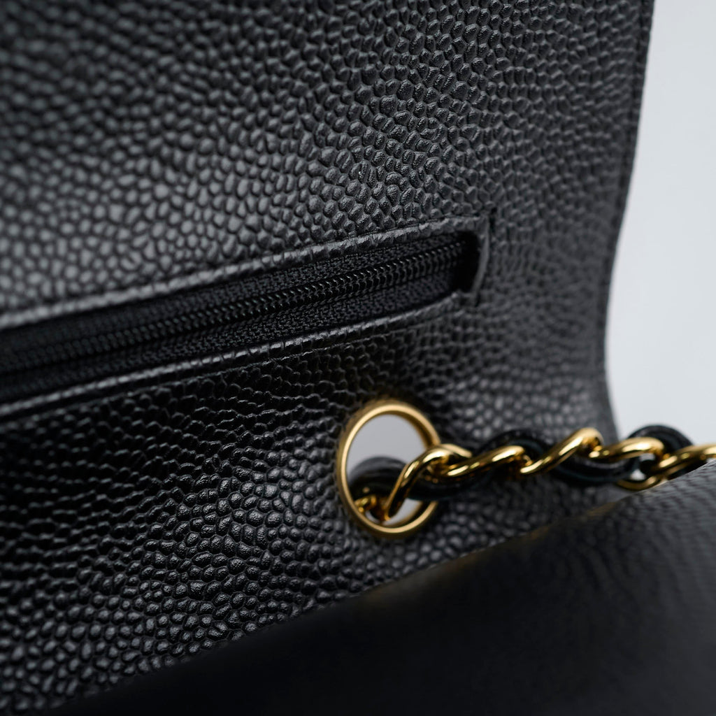 Chanel Medium M/L Caviar Classic Flap Black 24 series
