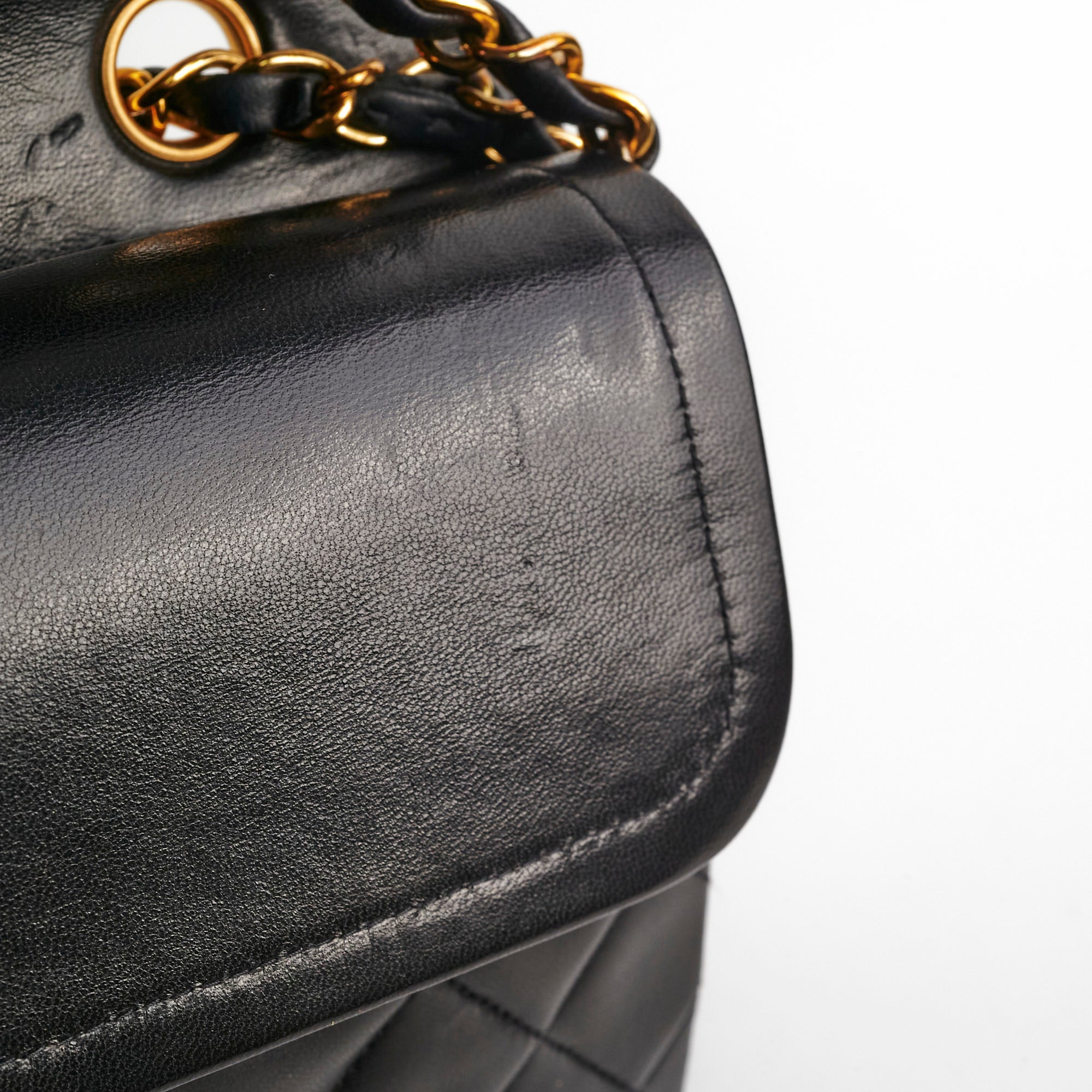 Chanel Vintage Medium/Large Double Classic Flap Black