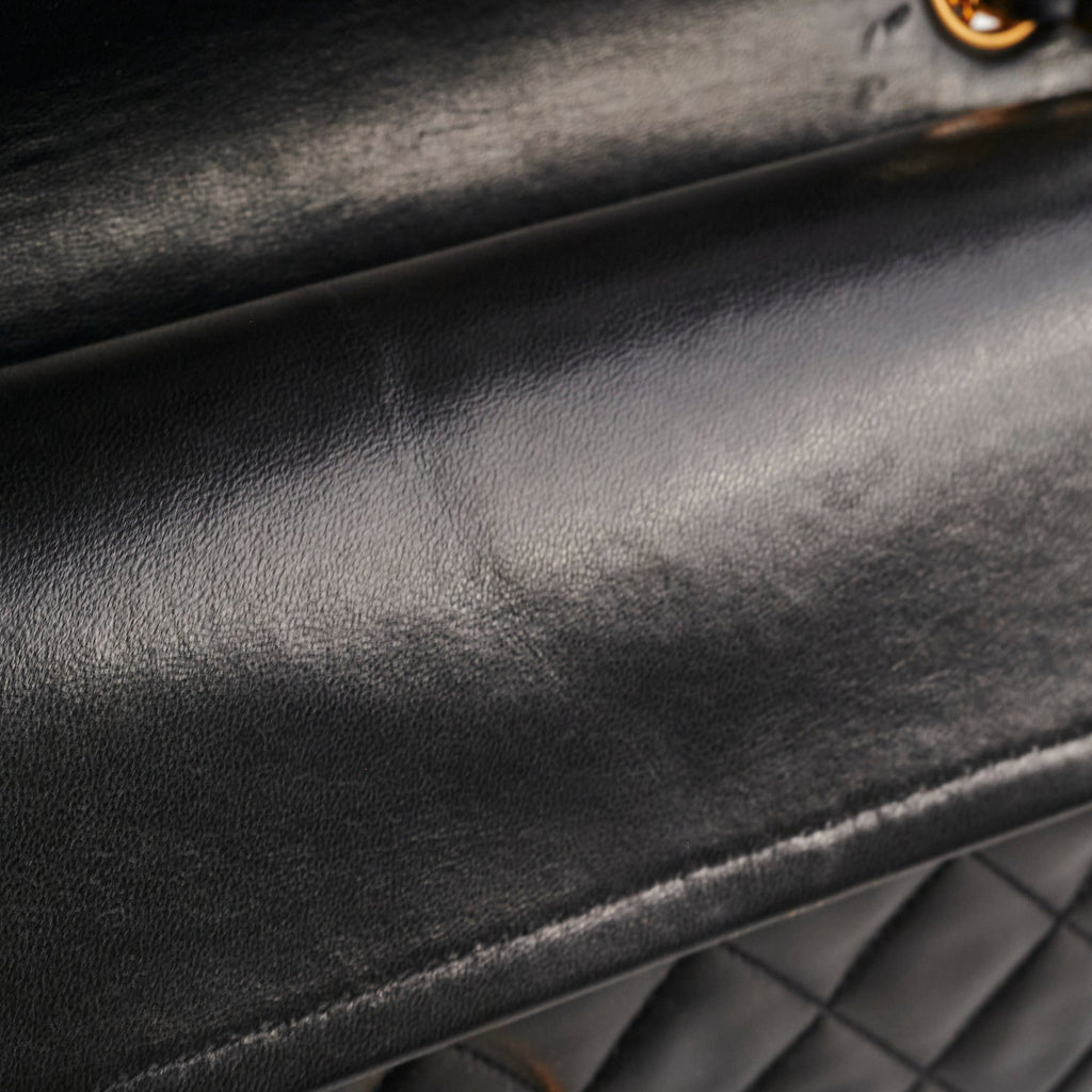 Chanel Vintage Medium/Large Double Classic Flap Black