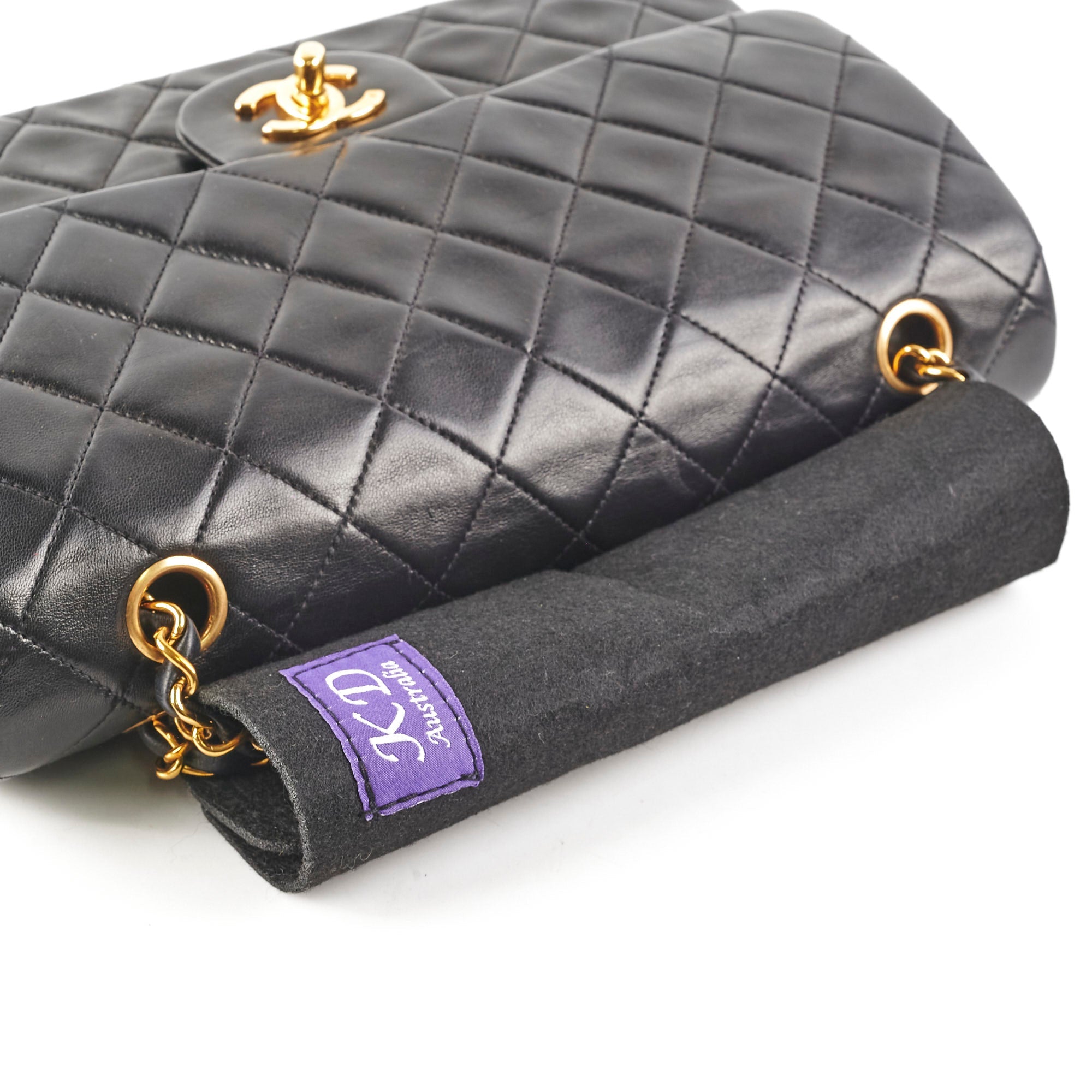 Chanel Vintage Medium/Large Double Classic Flap Black