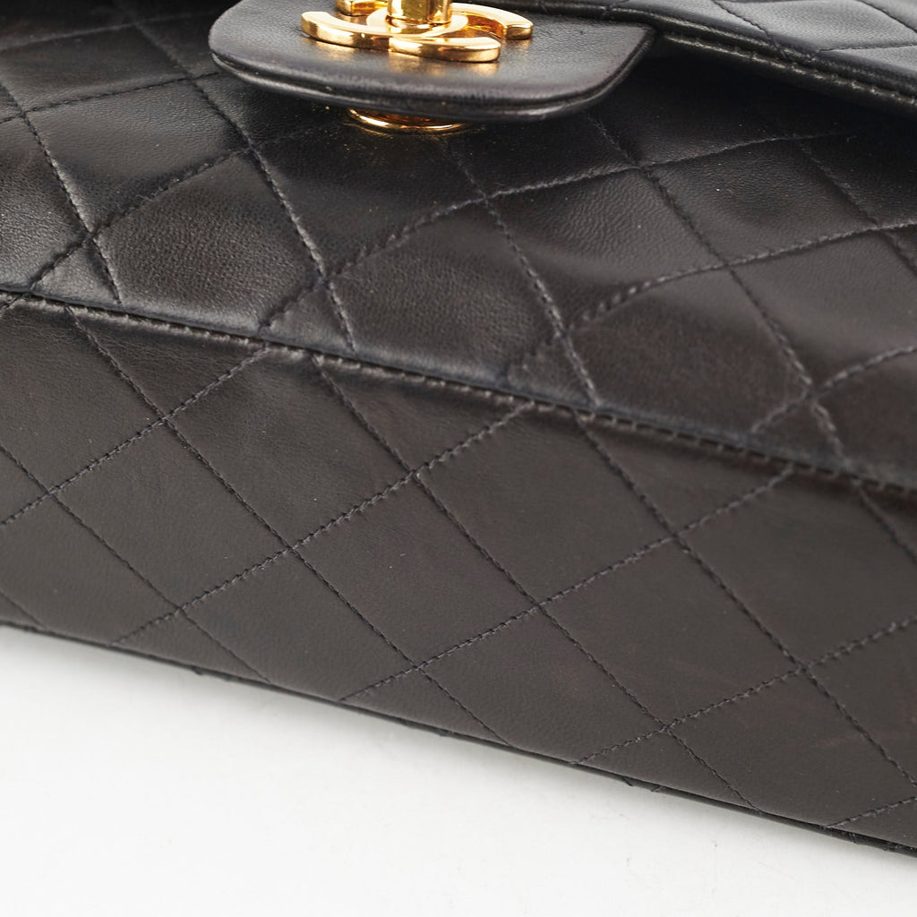 Chanel Vintage Small Classic Flap Dark Brown Lambskin - Series 3