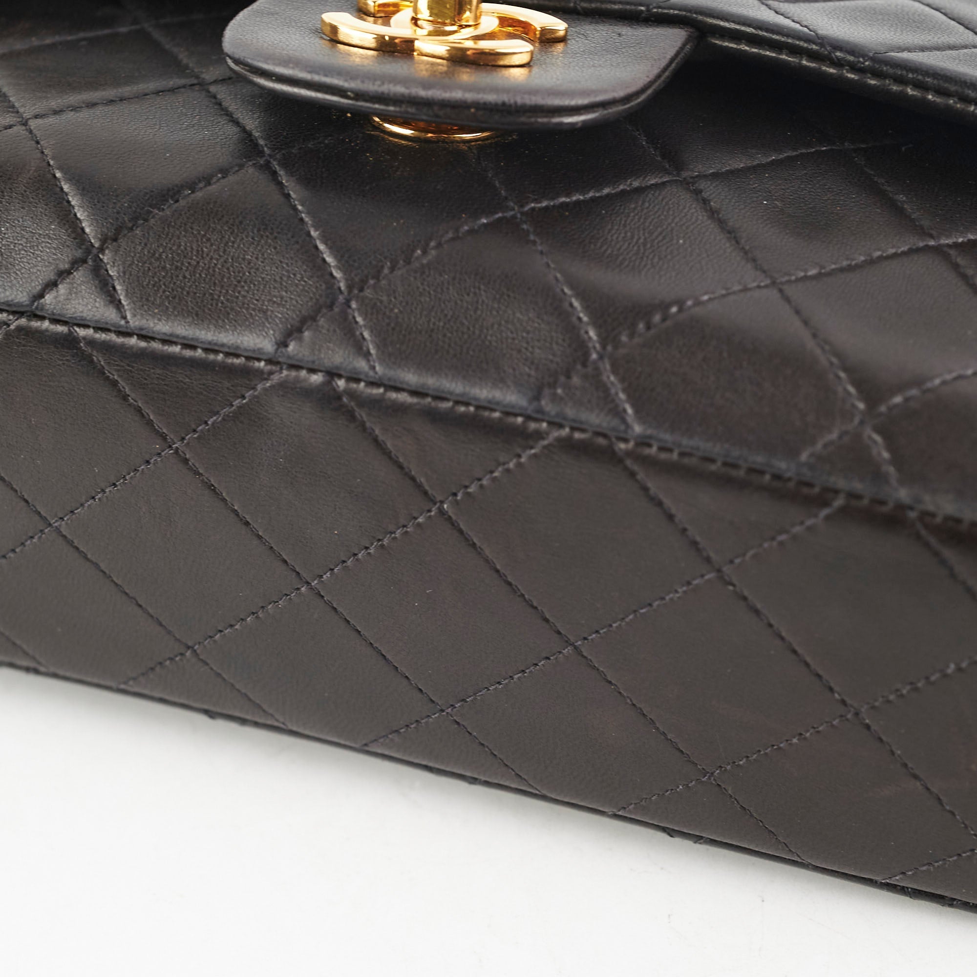 Chanel Vintage Small Classic Flap Dark Brown Lambskin - Series 3