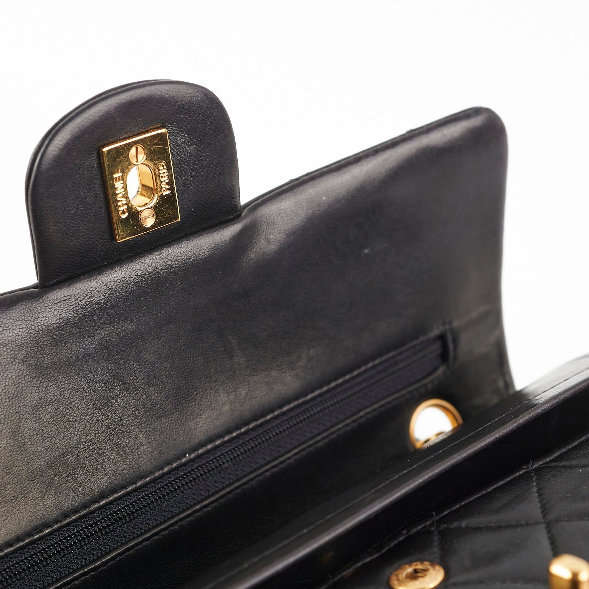Chanel Vintage Small Classic Flap Dark Brown Lambskin - Series 3
