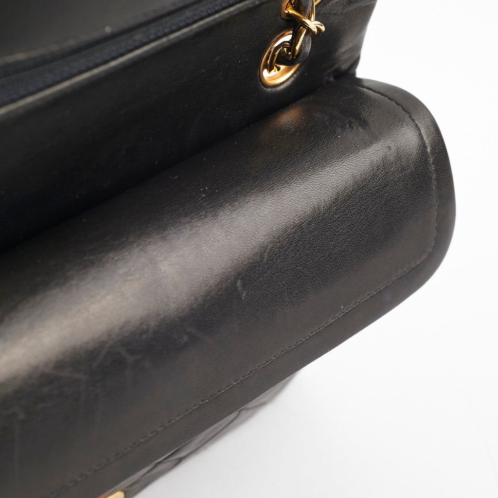 Chanel Vintage Small Classic Flap Dark Brown Lambskin - Series 3