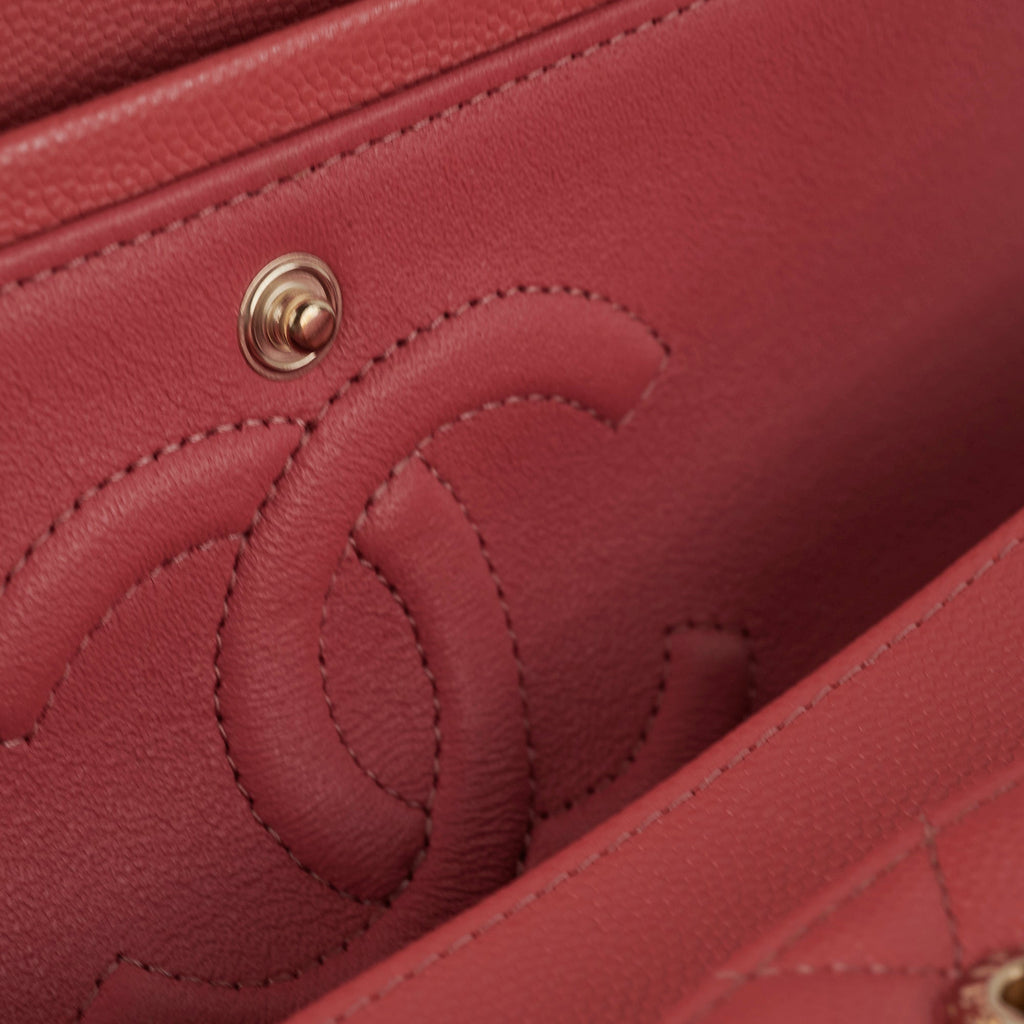 Chanel Caviar Medium/Large Double Classic Flap Pink
