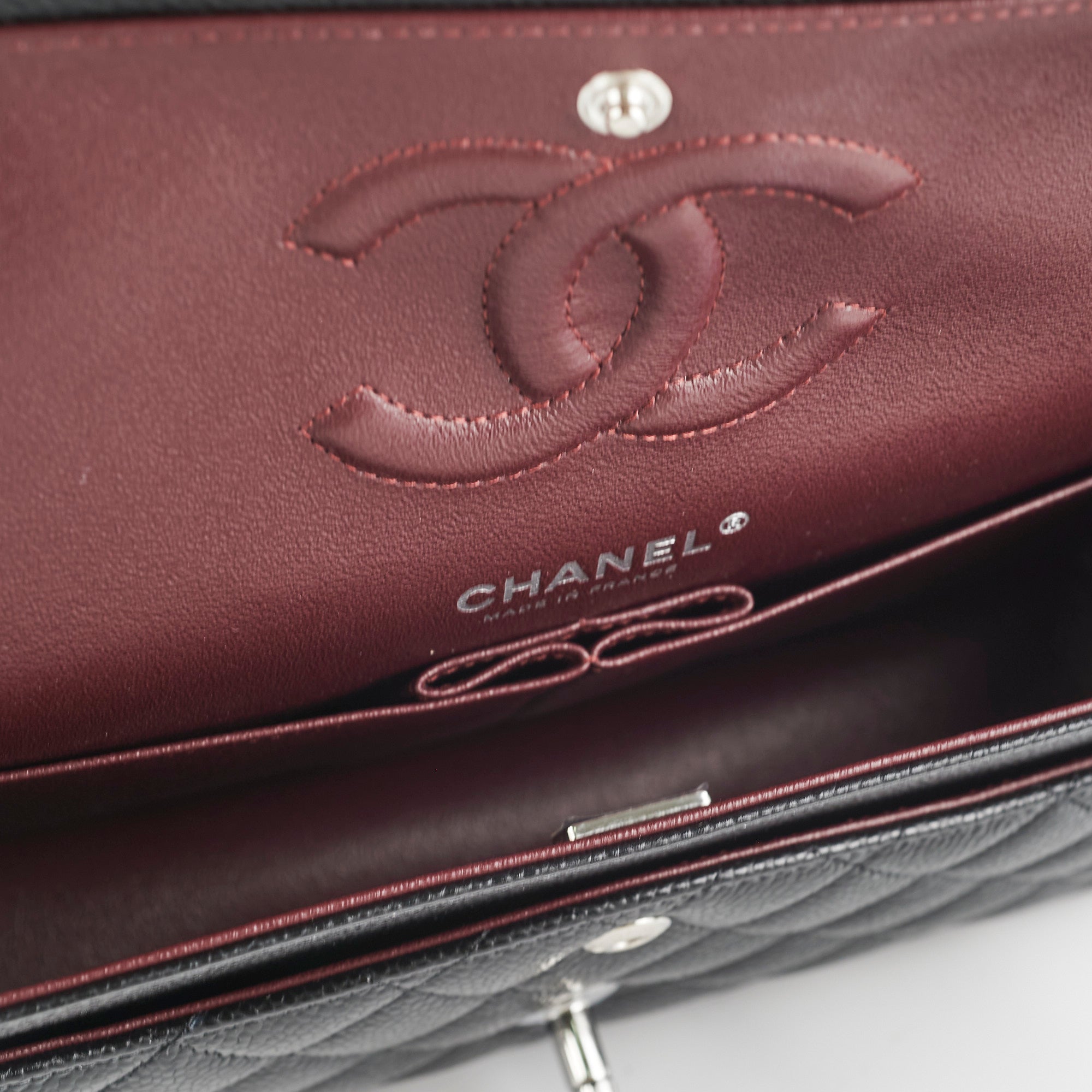 Chanel Medium Classic Flap Caviar Black (Microchip)