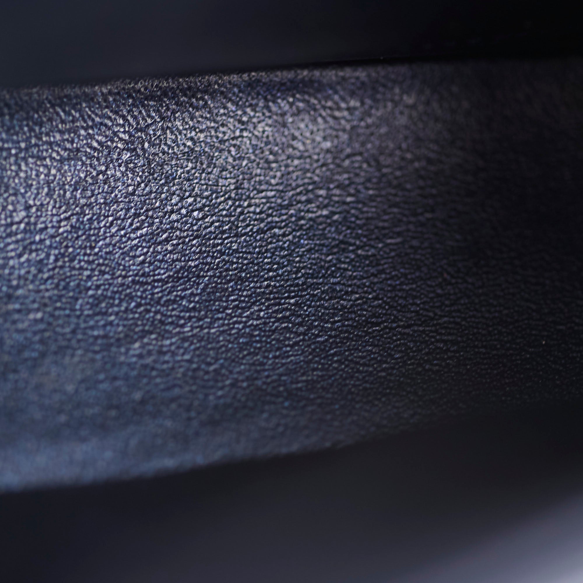 Chanel Small Lambskin Classic Flap Mettalic Navy Series 24