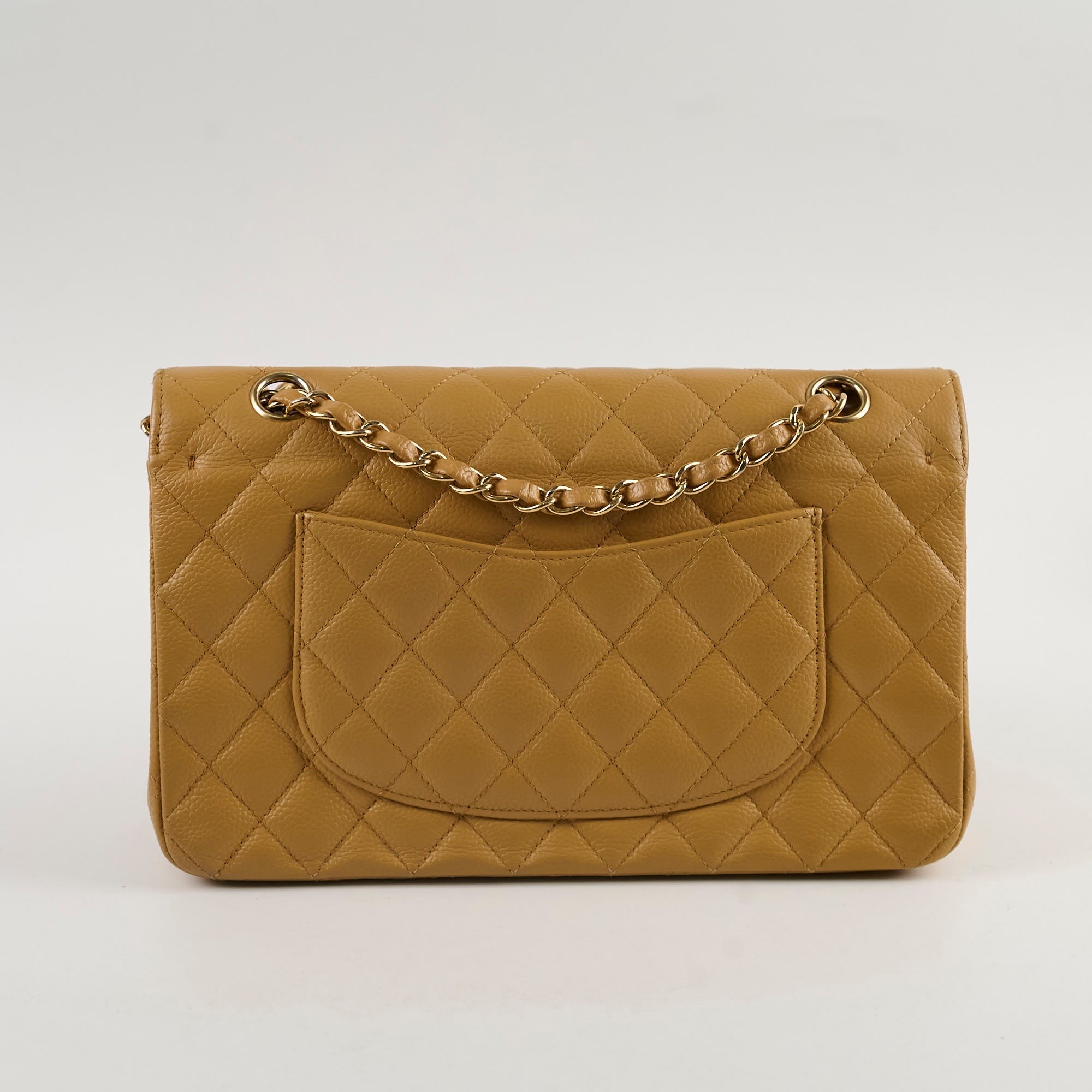 Chanel Classic Flap Medium/large Dark Beige 24k gold