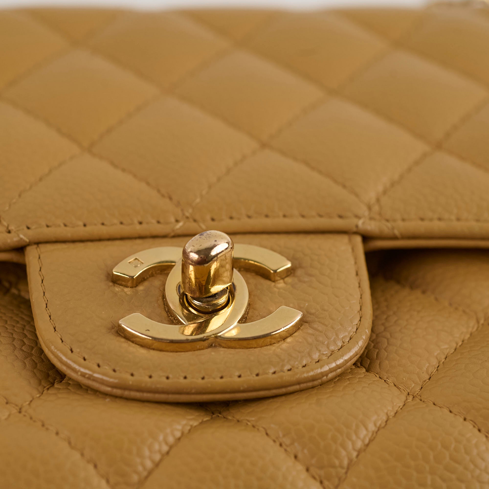 Chanel Classic Flap Medium/large Dark Beige 24k gold