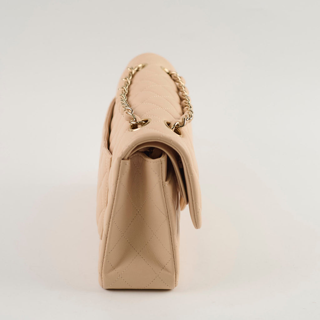 Chanel Classic Flap Small Beige Lambskin