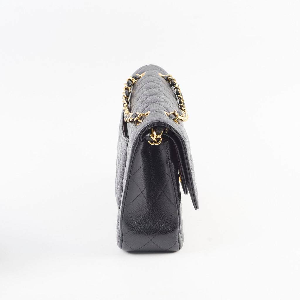 Chanel Classic Flap Medium/Large M/L Caviar Black (25 Series)