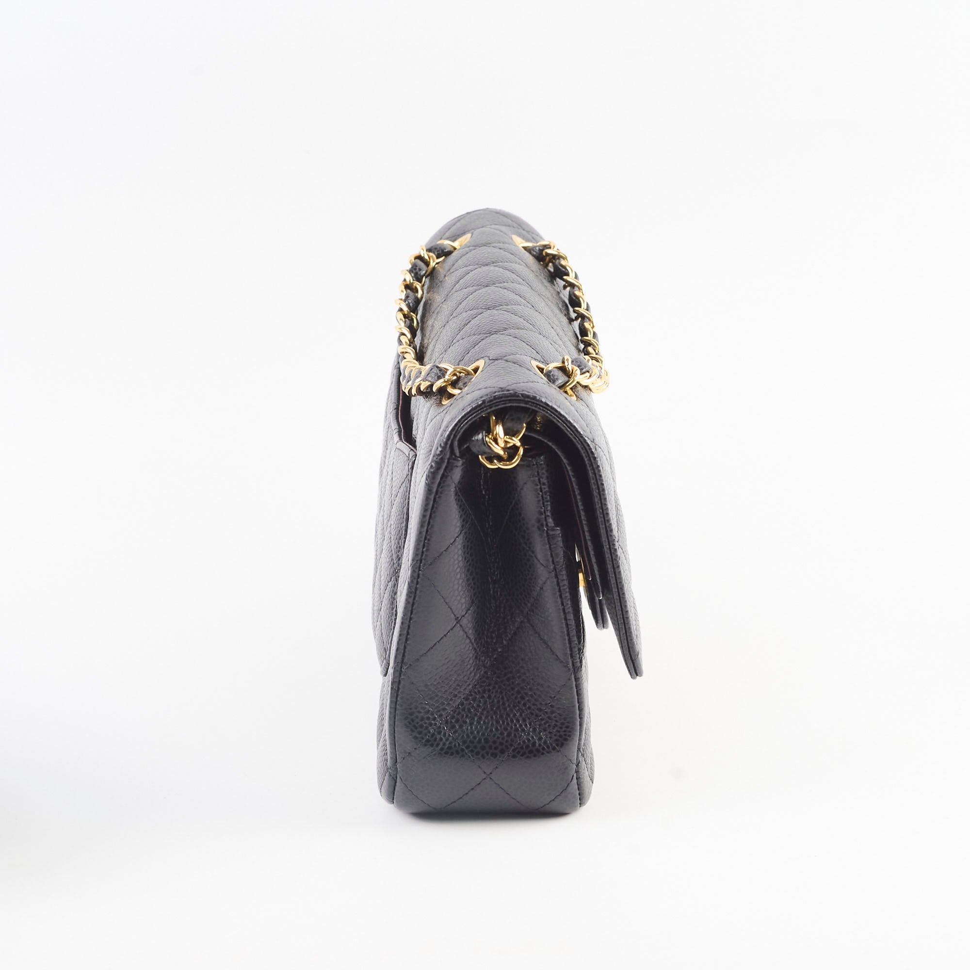 Chanel Classic Flap Medium/Large M/L Caviar Black (25 Series)